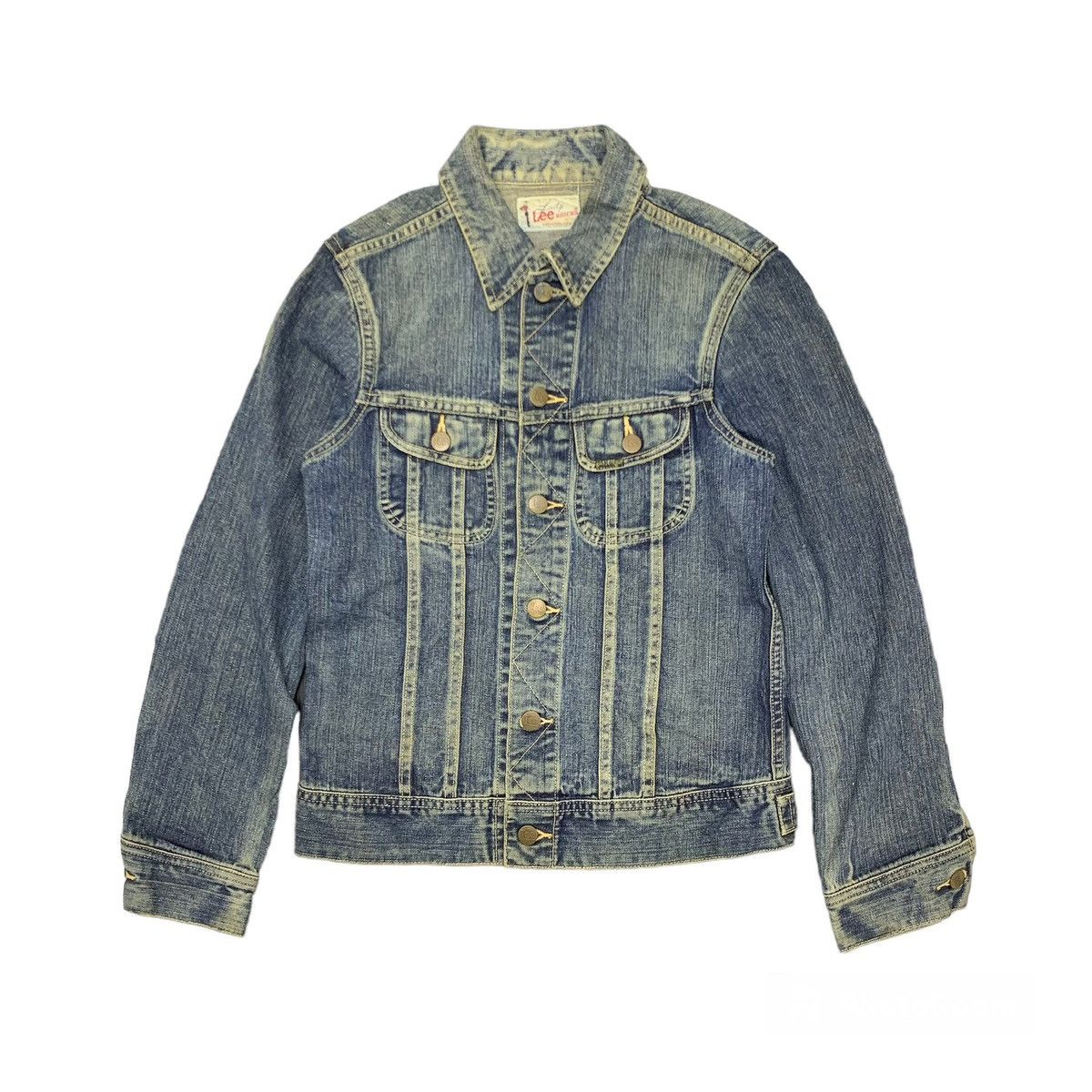 Image of Vintage Y2K Lady Lee Riders Trucker Denim Jacket in Blue, Women's (Size Small)