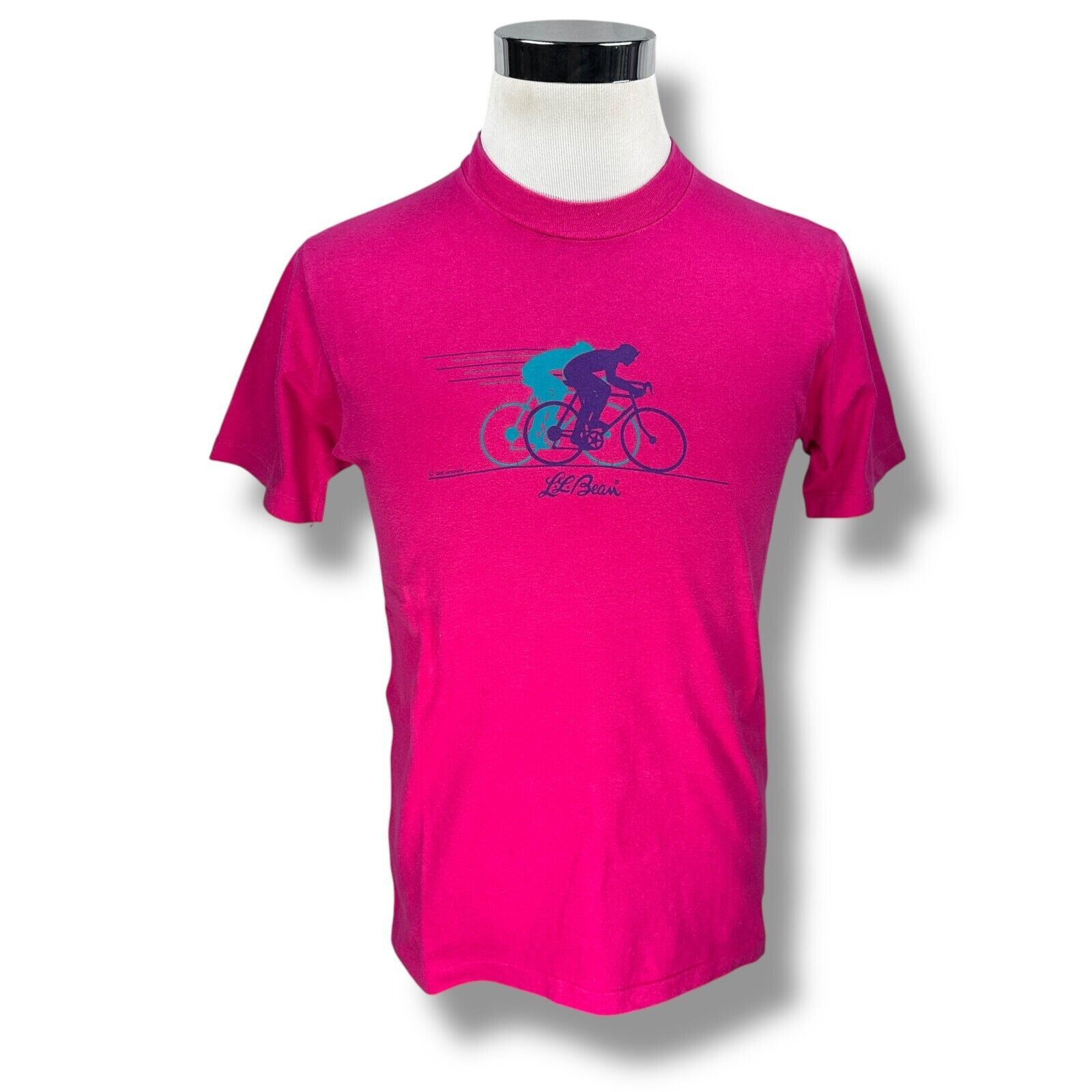 Hanes Vintage LL Bean Cycling T-Shirt Mens M Pink Short Sleeve Size US M / EU 48-50 / 2 - 1 Thumbnail