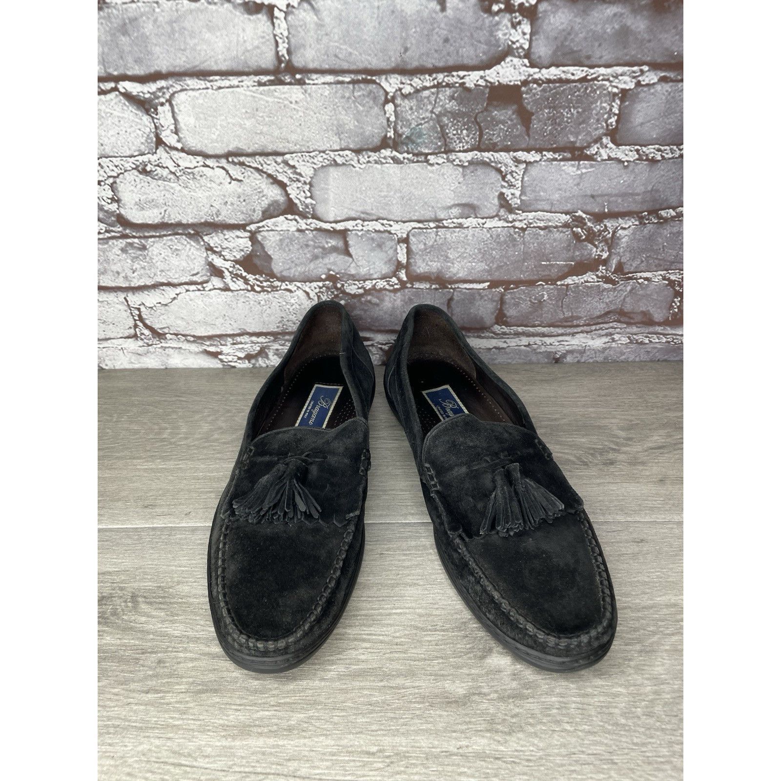 Cole Haan Bragano Cole Haan Black Suede Leather Dress Tassel Loafers S Size US 10 / EU 43 - 13 Thumbnail