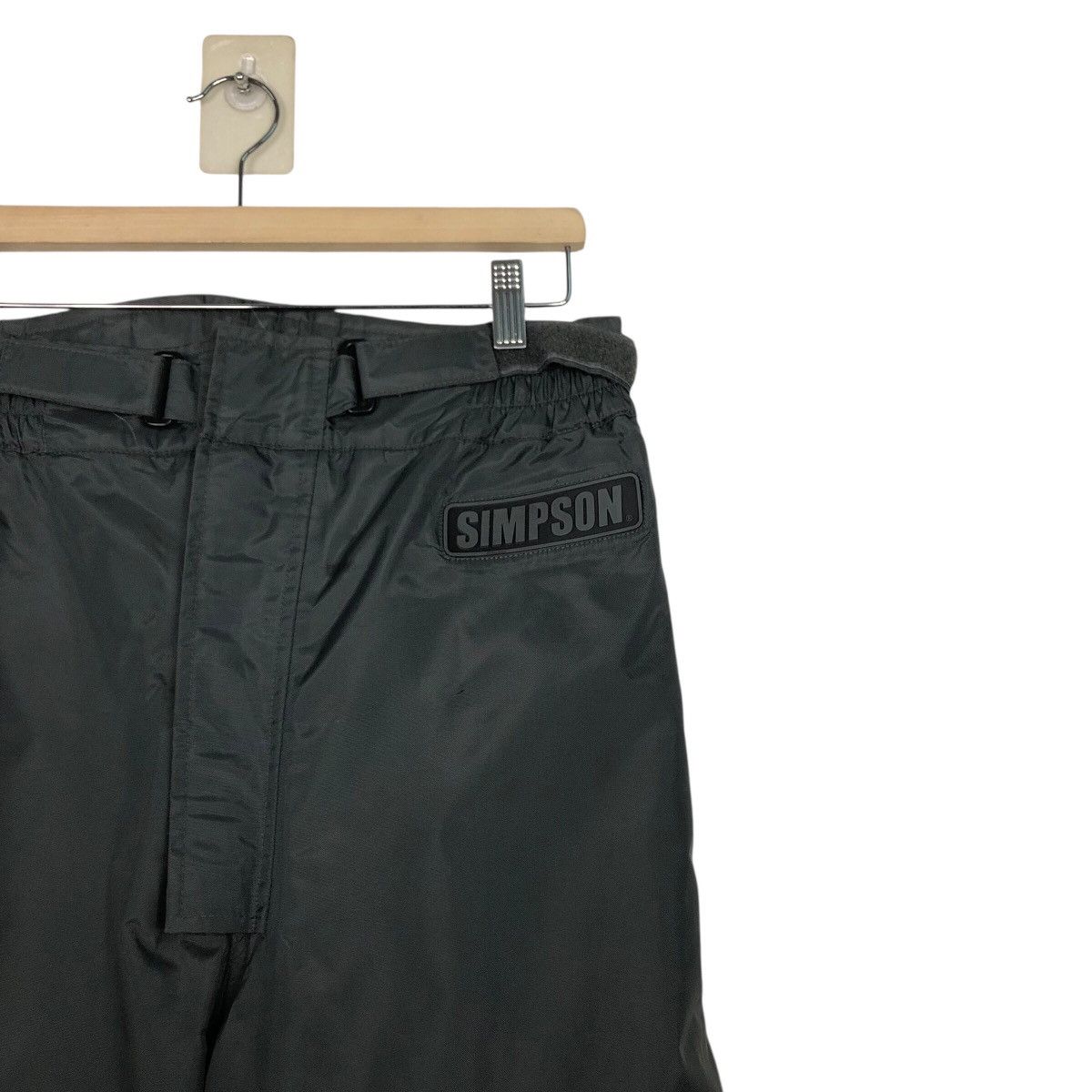 Japanese Brand Vintage Simpson Grey Nylon Moto Riding Pants Big Logo Size US 30 / EU 46 - 7 Thumbnail