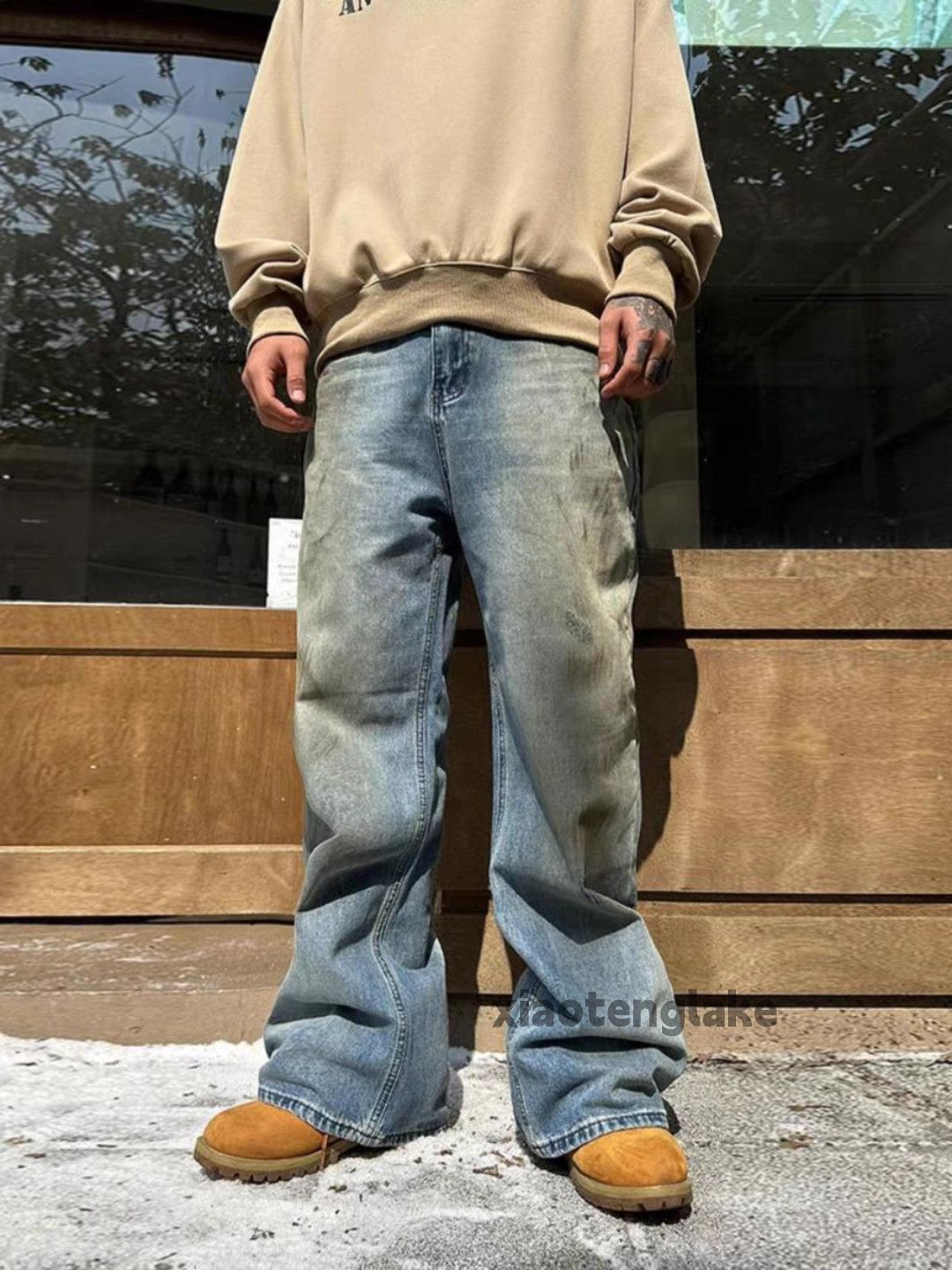 Jean × Vintage washed faded utility punk grunge hiphop rusty paint jeans Size US 36 / EU 52 - 6 Thumbnail