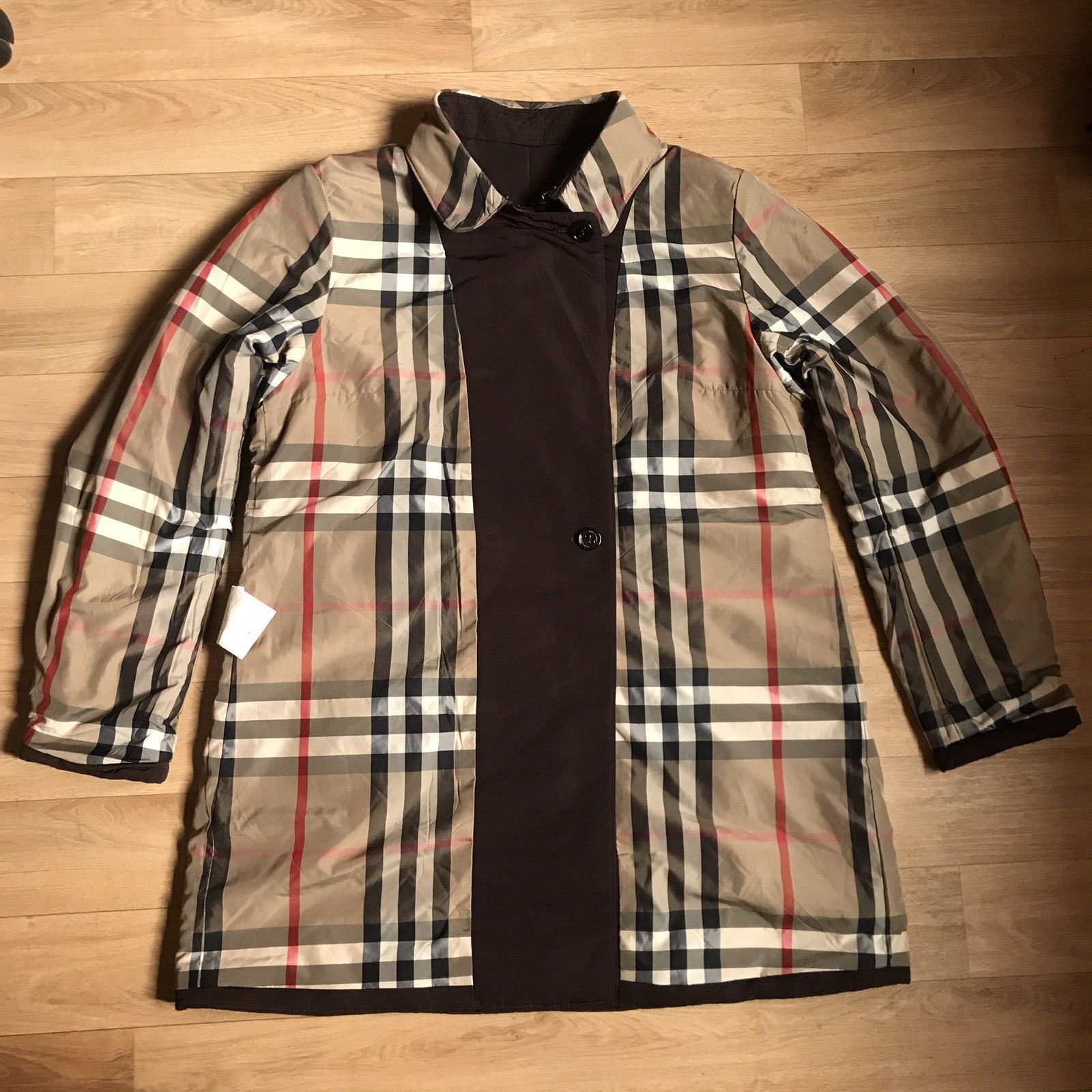 Burberry Burberry LONDON womens jacket Trench coat Nova Check brown Size L / US 10 / IT 46 - 6 Thumbnail