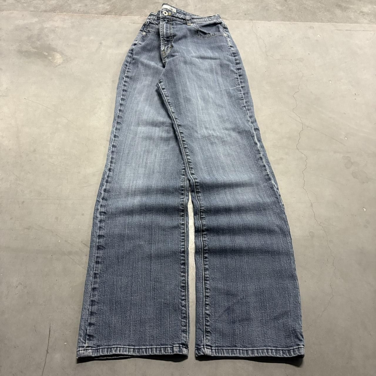 Chicos Crazy Vintage Y2K/2000s Flare Bootcut Dark Blue Wash Denim Jeans! Size US 32 / EU 48 - 3 Thumbnail