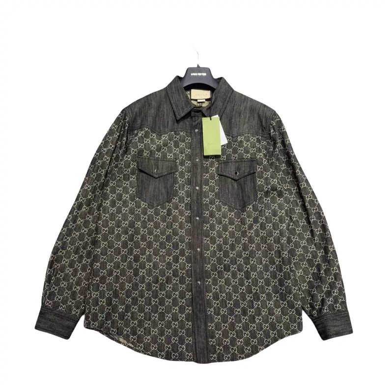 Gucci Gucci Double G full-print denim jacket 2502-Nextarrow Size US M / EU 48-50 / 2 - 1 Thumbnail