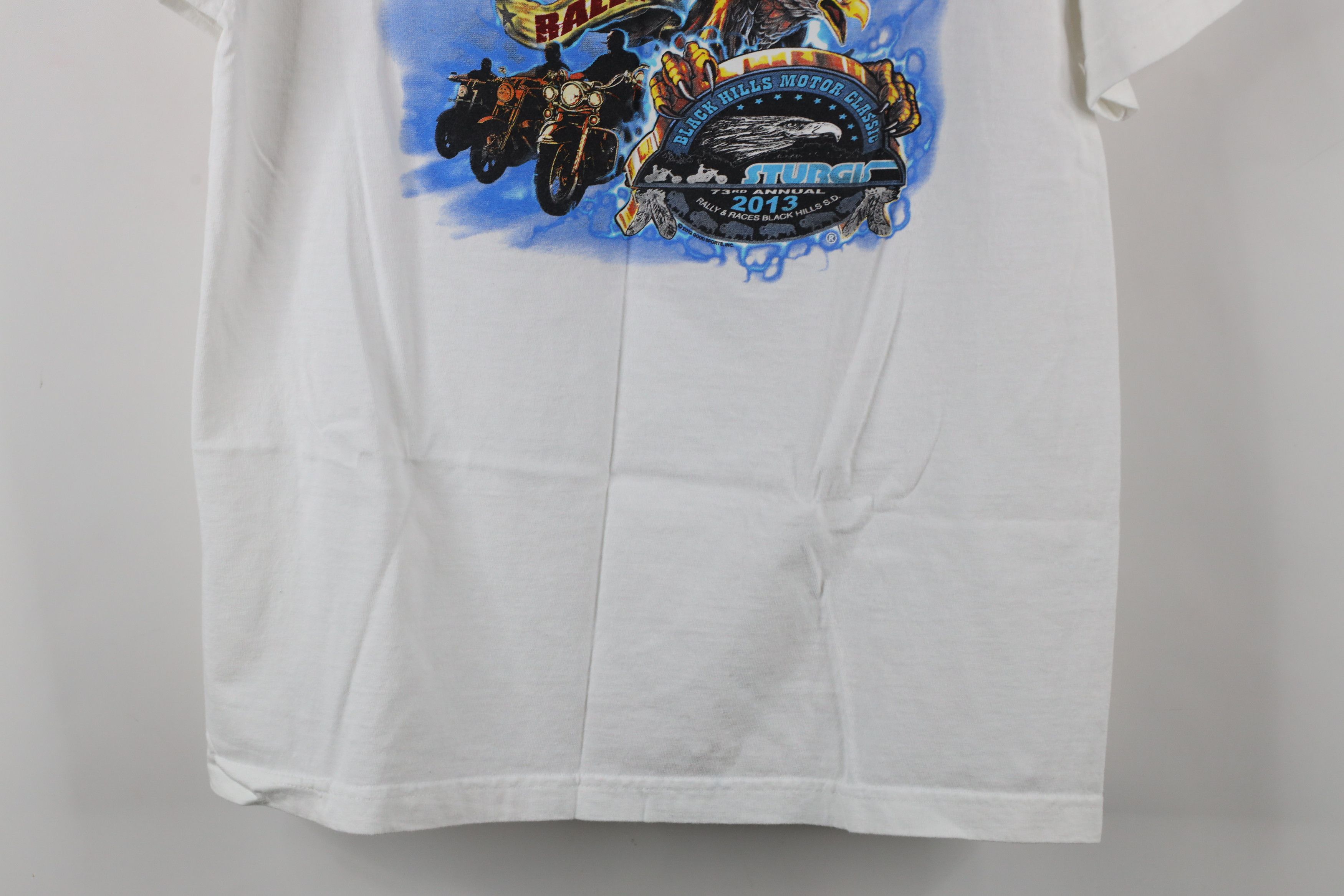 Vintage Vintage Y2K 2013 Black Hills Rally Eagle Fire Flames T-Shirt Size US L / EU 52-54 / 3 - 12 Thumbnail