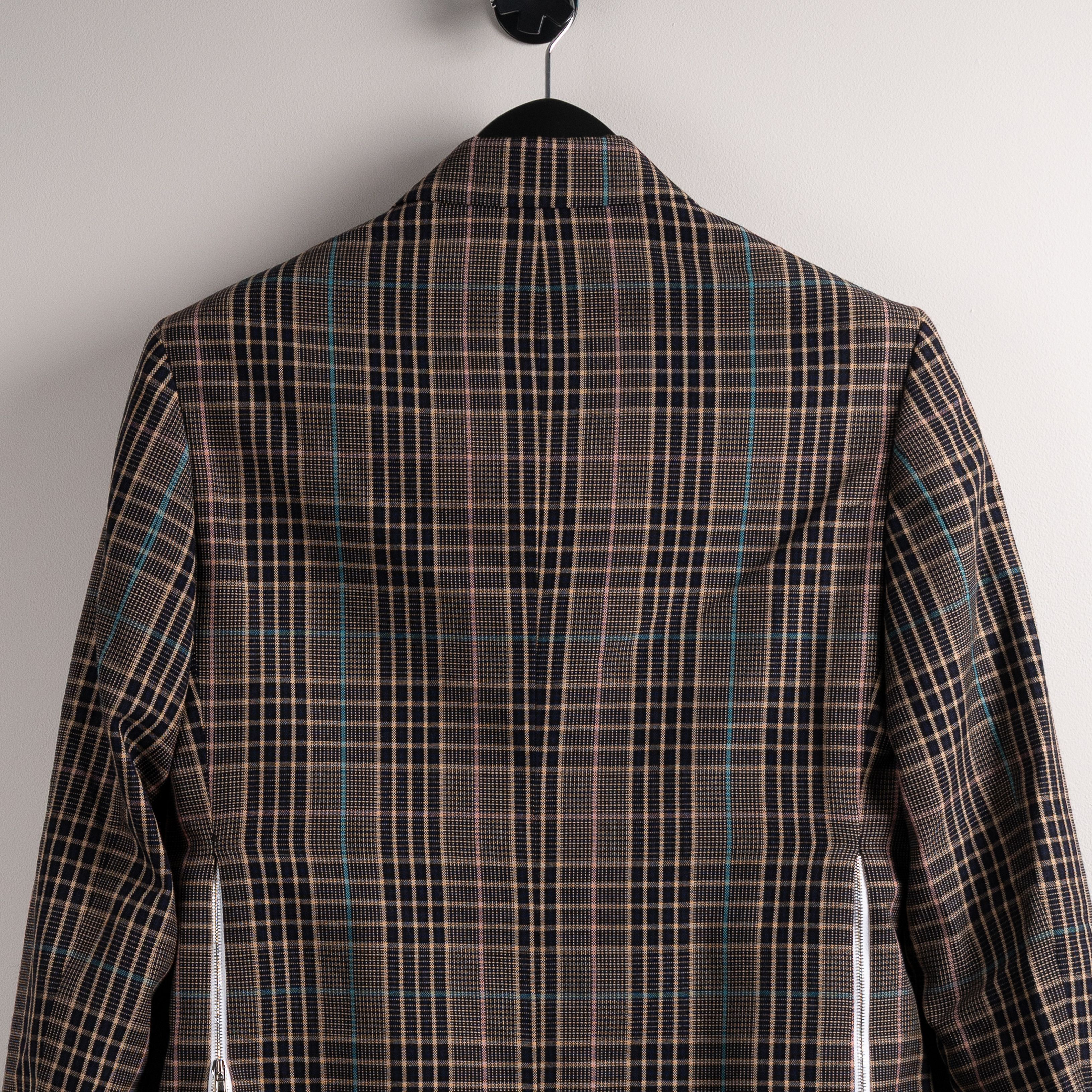 Raf Simons Raf Simons Back Zip Plaid Blazer Brown Size US L / EU 52-54 / 3 - 6 Thumbnail