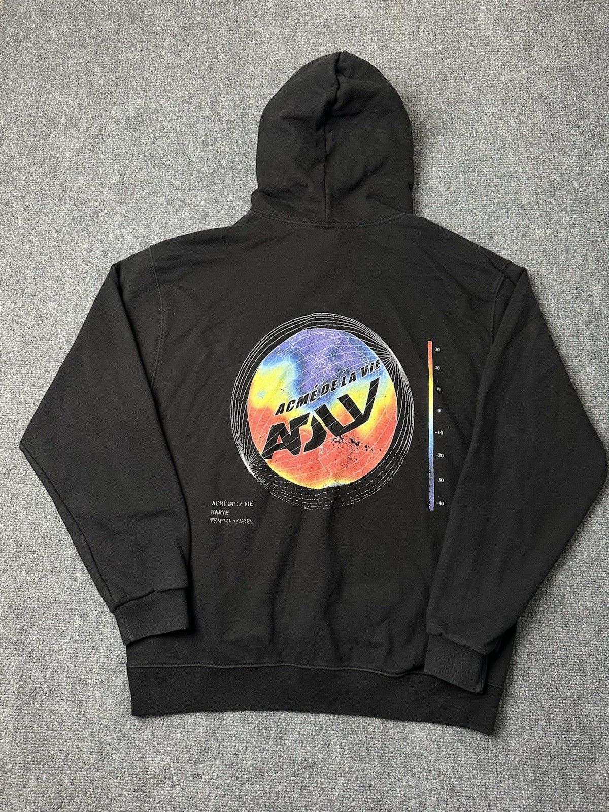 Other Mens Hoodie ADLV Acne De La Vie Black Rainbow Earth, Size XL Size US XL / EU 56 / 4 - 2 Thumbnail