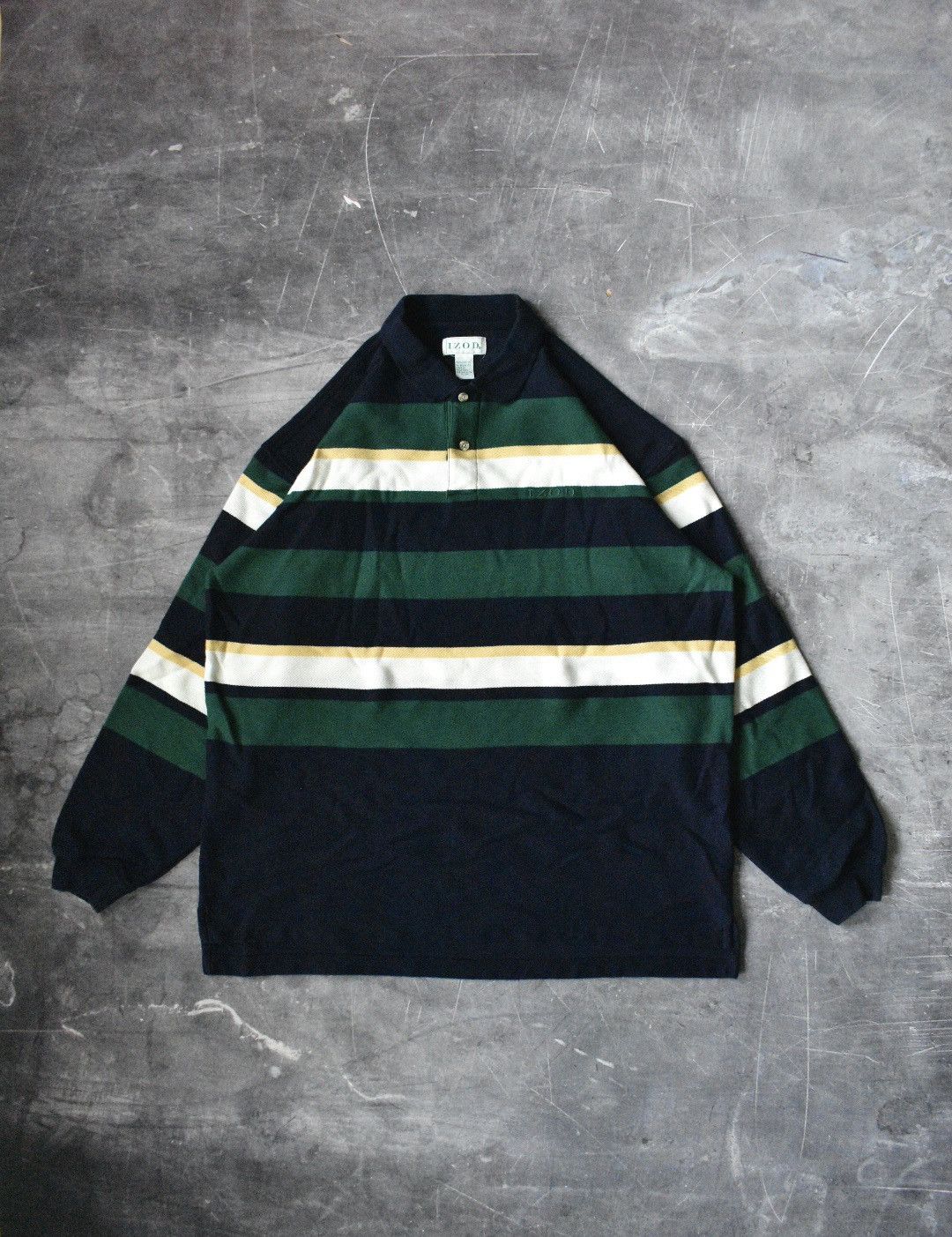 Izod × Vintage Vintage 90s Izod Long Sleeve Polo Shirt (XL) Size US XL / EU 56 / 4 - 1 Thumbnail