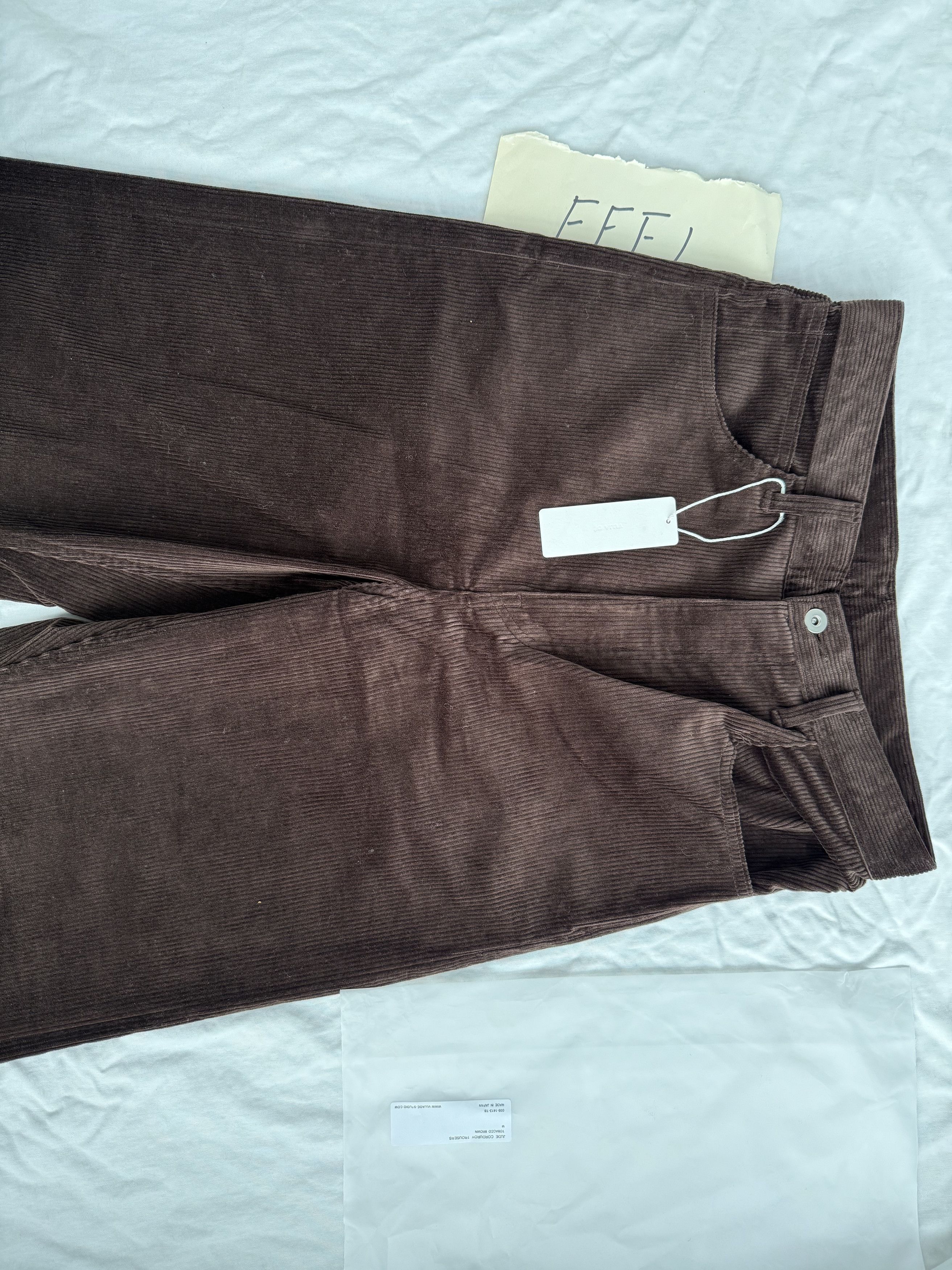 Vuja De VUJADE JUDE CORDUROY TROUSERS IN TOBACCO BROWN Size US 32 / EU 48 - 3 Thumbnail