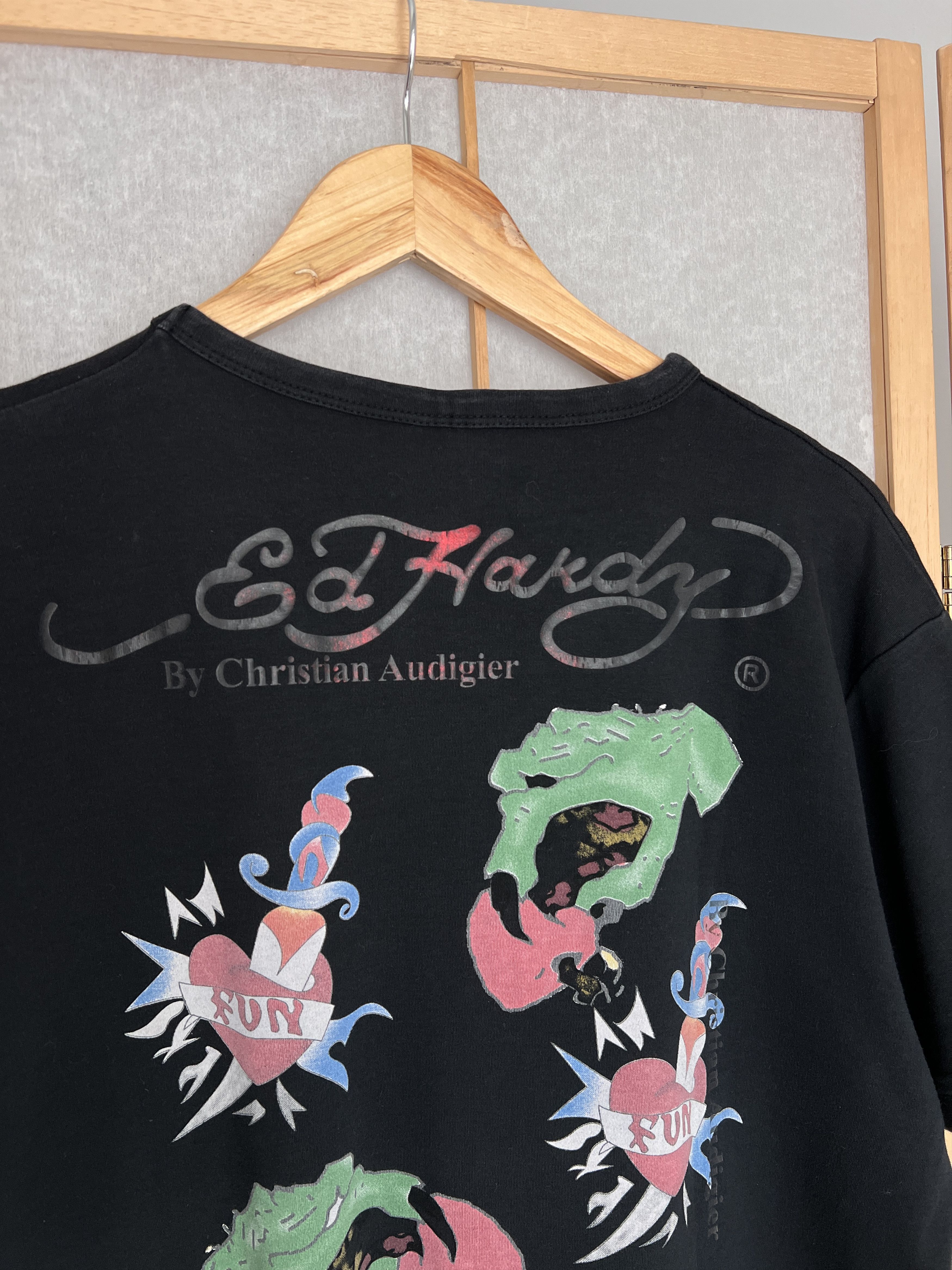 Ed Hardy Ed Hardy Superstar Rhinestones vintage printed t shirt tee Size US XL / EU 56 / 4 - 15 Thumbnail