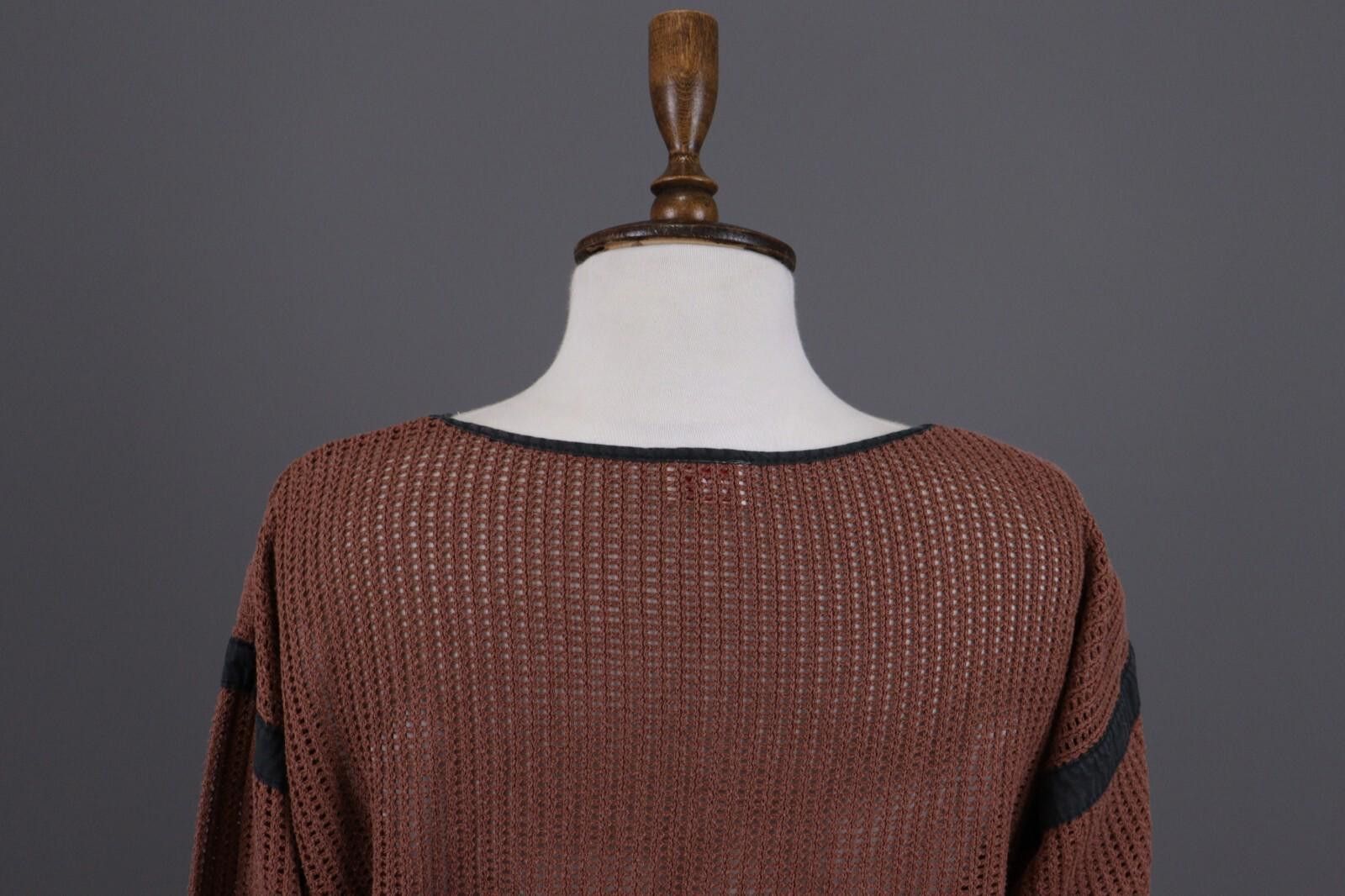 Christian Dior Monsieur Mondi Brown Knit Striped Geometric Sweater Size 36 / S Size M / US 6-8 / IT 42-44 - 10 Thumbnail