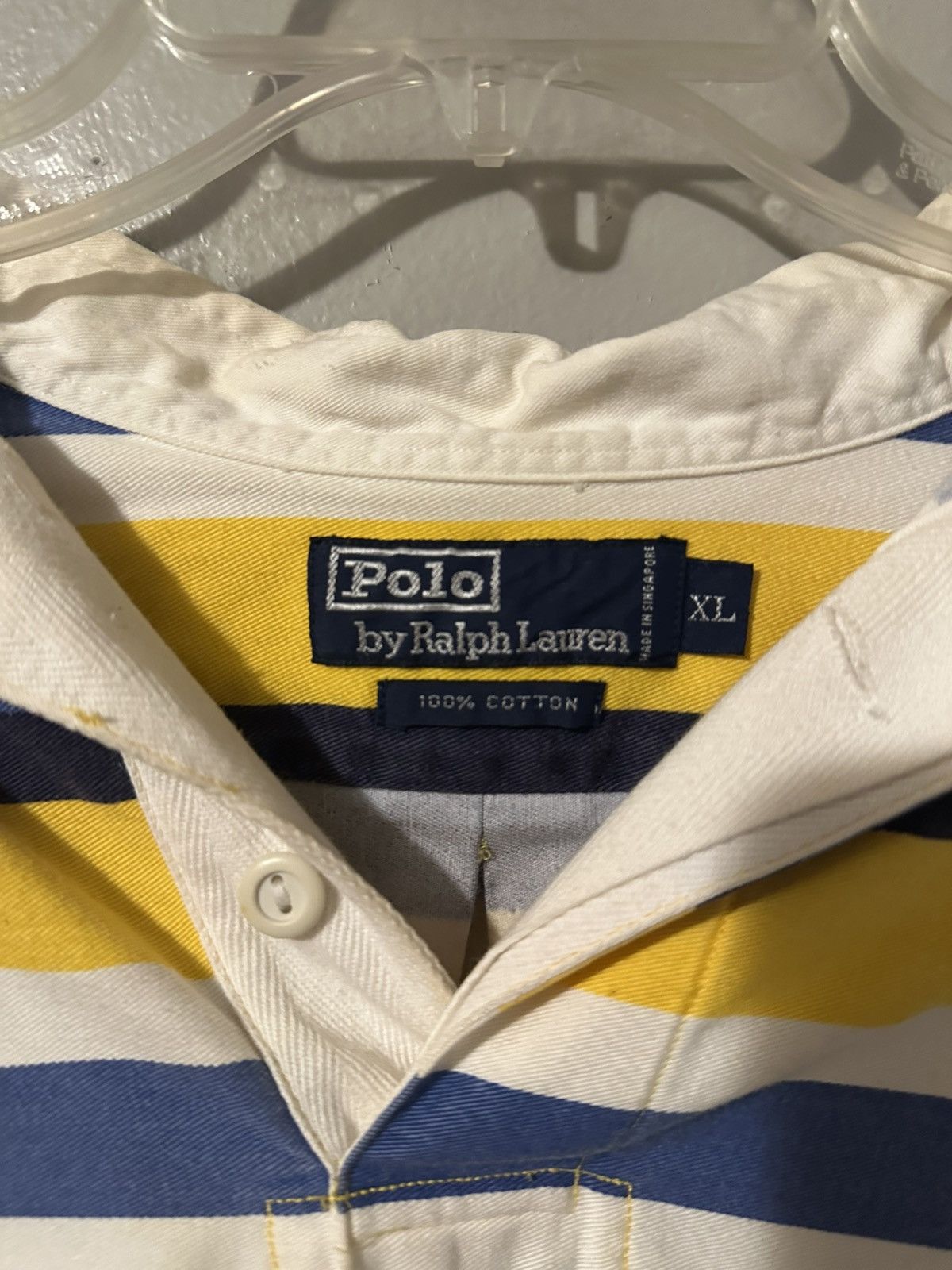 Polo Ralph Lauren Vintage Polo Ralph Lauren Long-Sleeve Rugby Shirt Size US XL / EU 56 / 4 - 4 Thumbnail