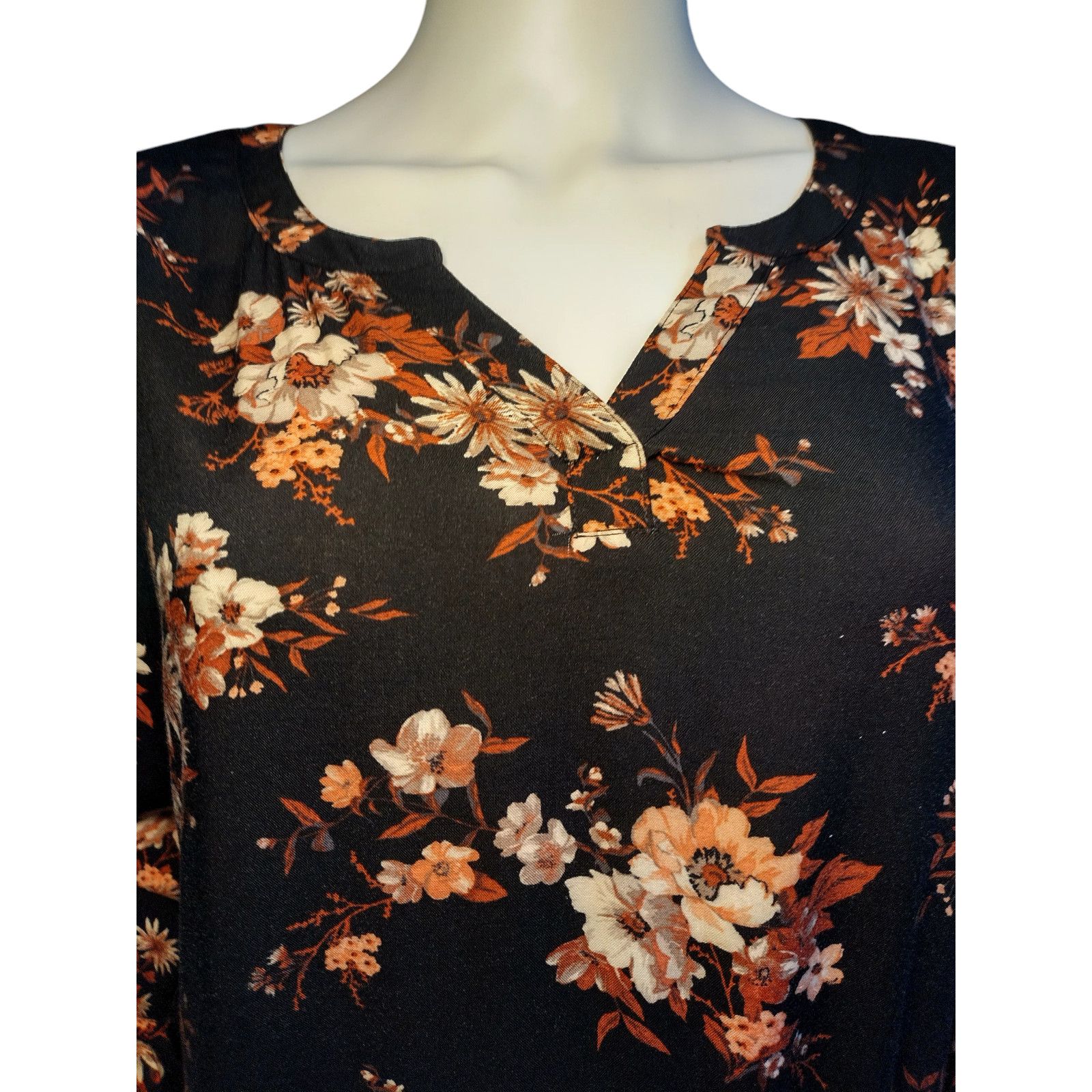 Croft & Barrow Croft & Barrow Womens Long Sleeve Blouse Floral SZ XXL Size XXL / US 16-18 / IT 52-54 - 2 Thumbnail
