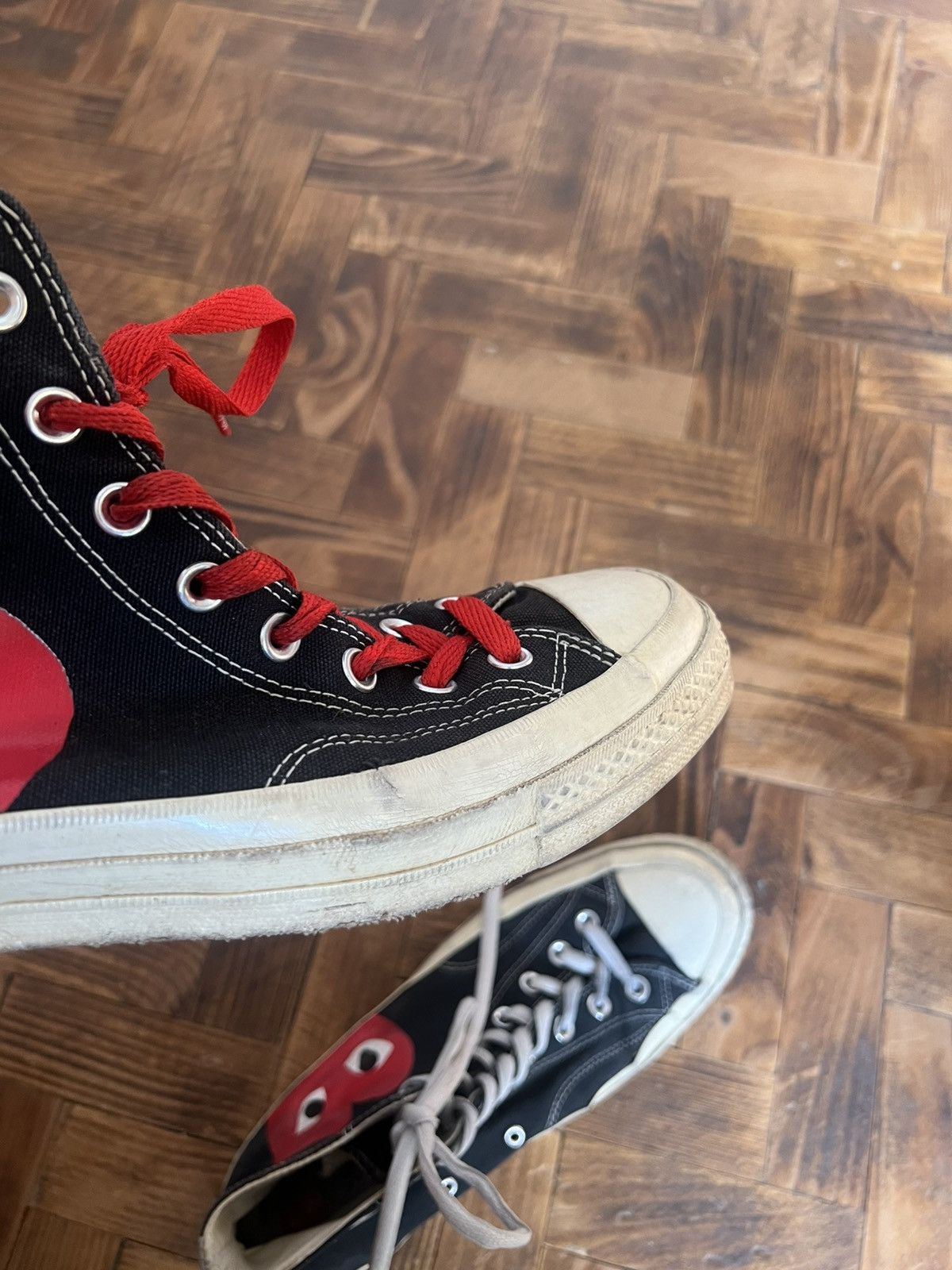 Comme des Garcons PLAY × Converse Converse play hi top come des Garson Size US 10 / EU 43 - 10 Thumbnail