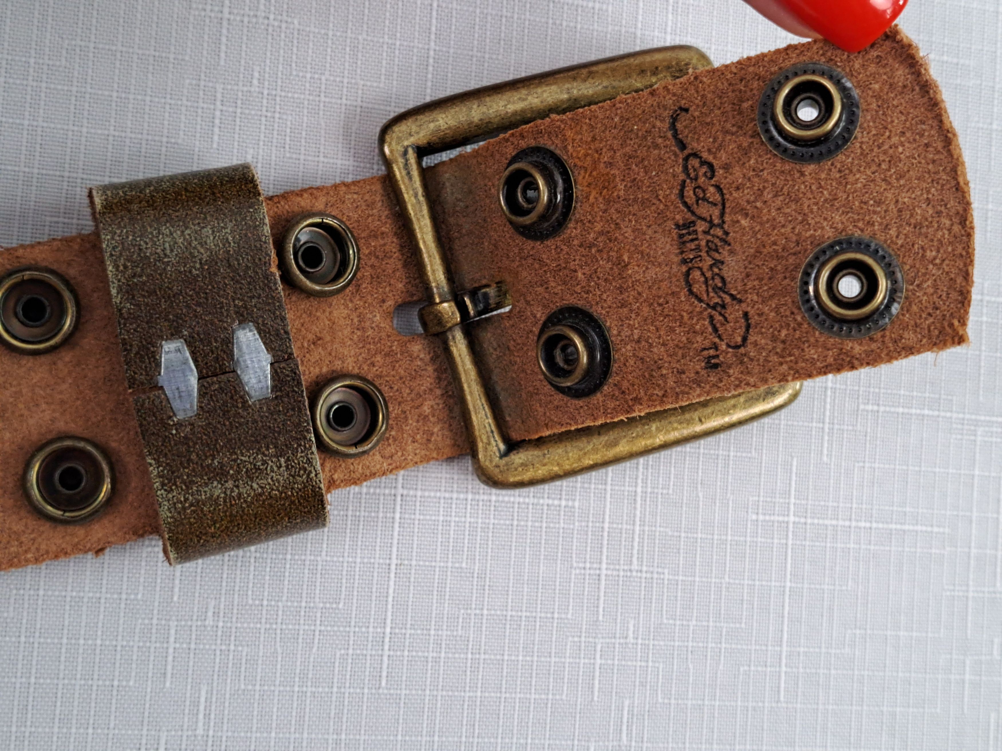 Ed Hardy ED HARDY embroidered leather belt. Size S Size ONE SIZE - 21 Thumbnail