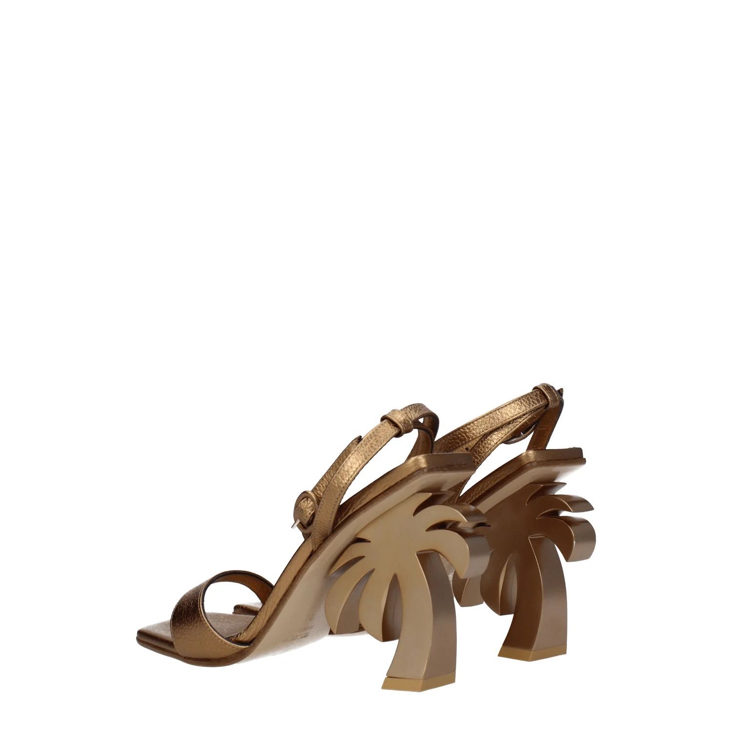 Palm Angels ob1o1e1124 Leather Sandals in Gold Size US 6 / IT 36 - 4 Thumbnail
