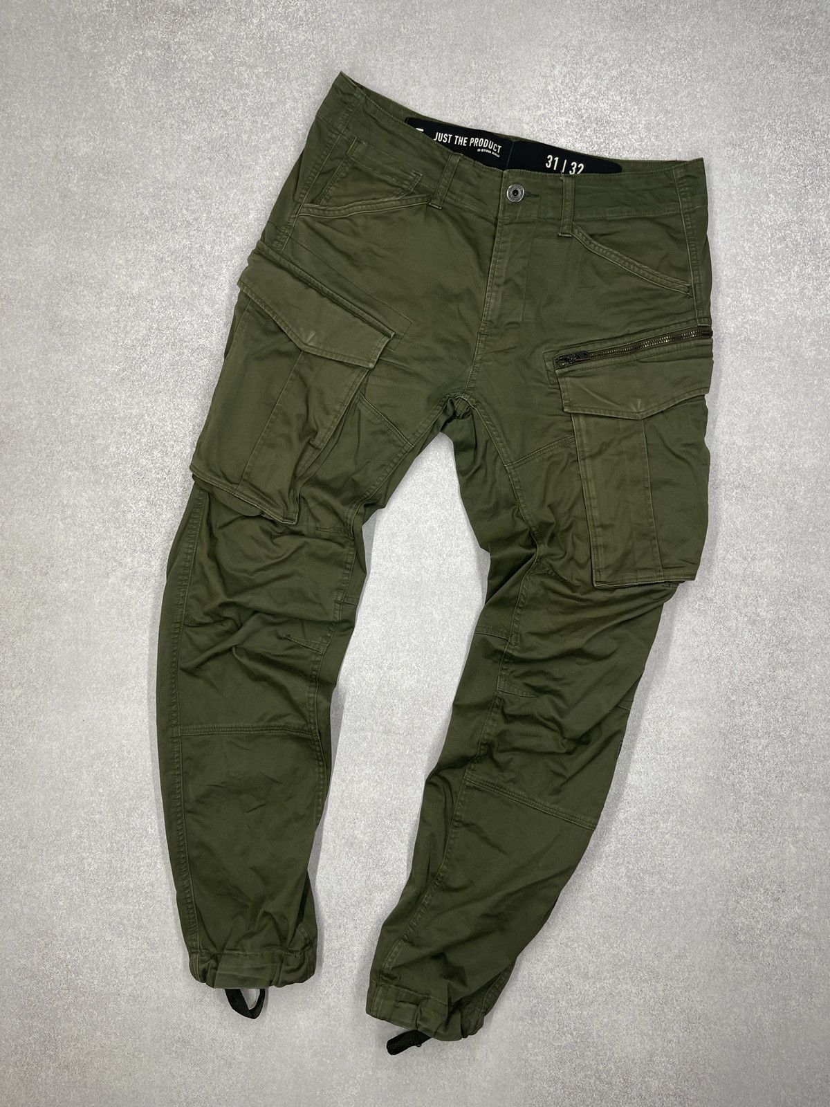 G-Star Mens G Star Raw Rovic Zip 3D Cargo Pants Khaki Multipocket Size US 31 - 1 Thumbnail