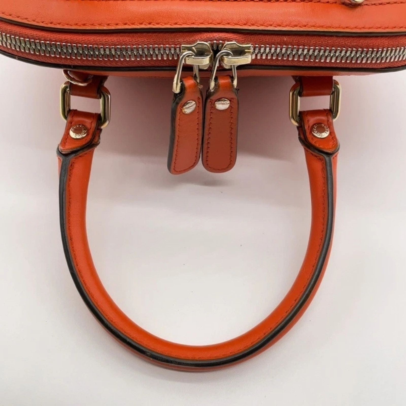 Gucci Gucci Microguccissima Mini Dome Satchel Handbag Orange Size ONE SIZE - 11 Thumbnail