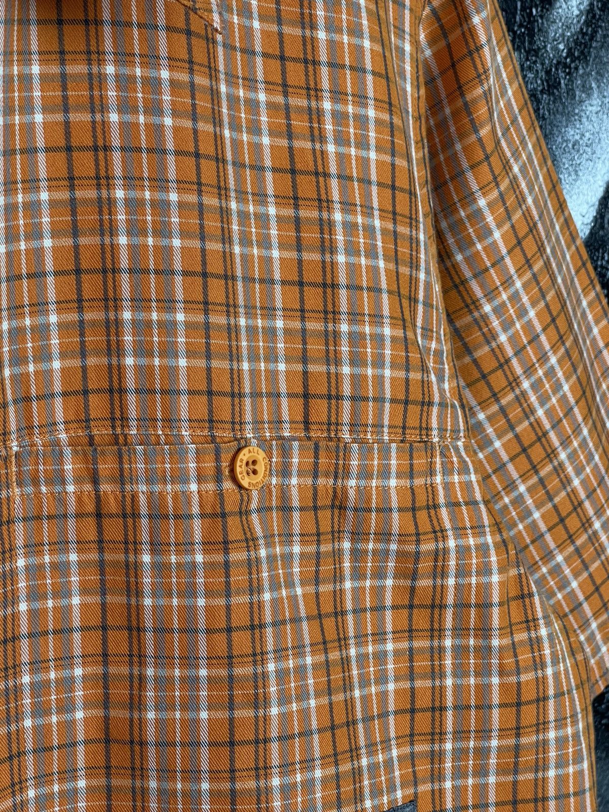 Nike ACG Vintage Nike ACG Y2K Orange Check Short Sleeve Shirt Size S Size US S / EU 44-46 / 1 - 10 Thumbnail