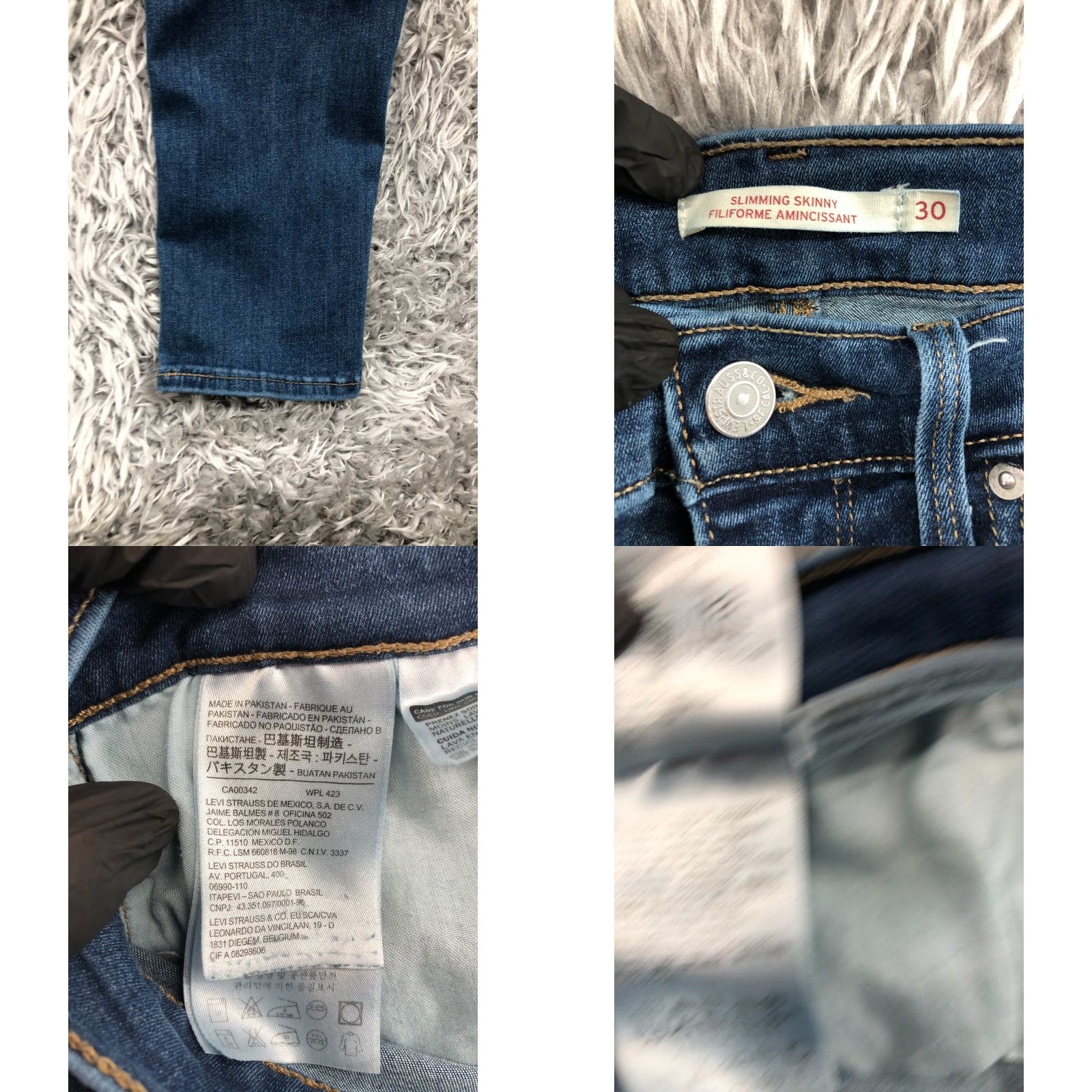 Levi's Levi's Slimming Skinny Jeans Size 30 Womens Medium Wash Blue FLAW Size 30" / US 8 / IT 44 - 10 Thumbnail