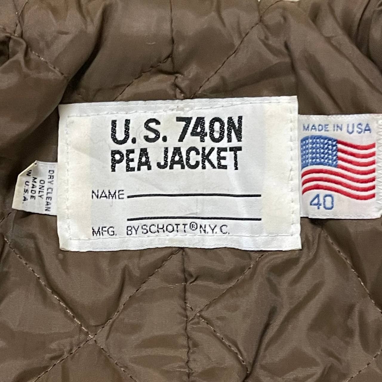 Schott Vintage U. S. 740N Pea Jacket by Schott NYC Wool Peacoat Size US M / EU 48-50 / 2 - 8 Thumbnail