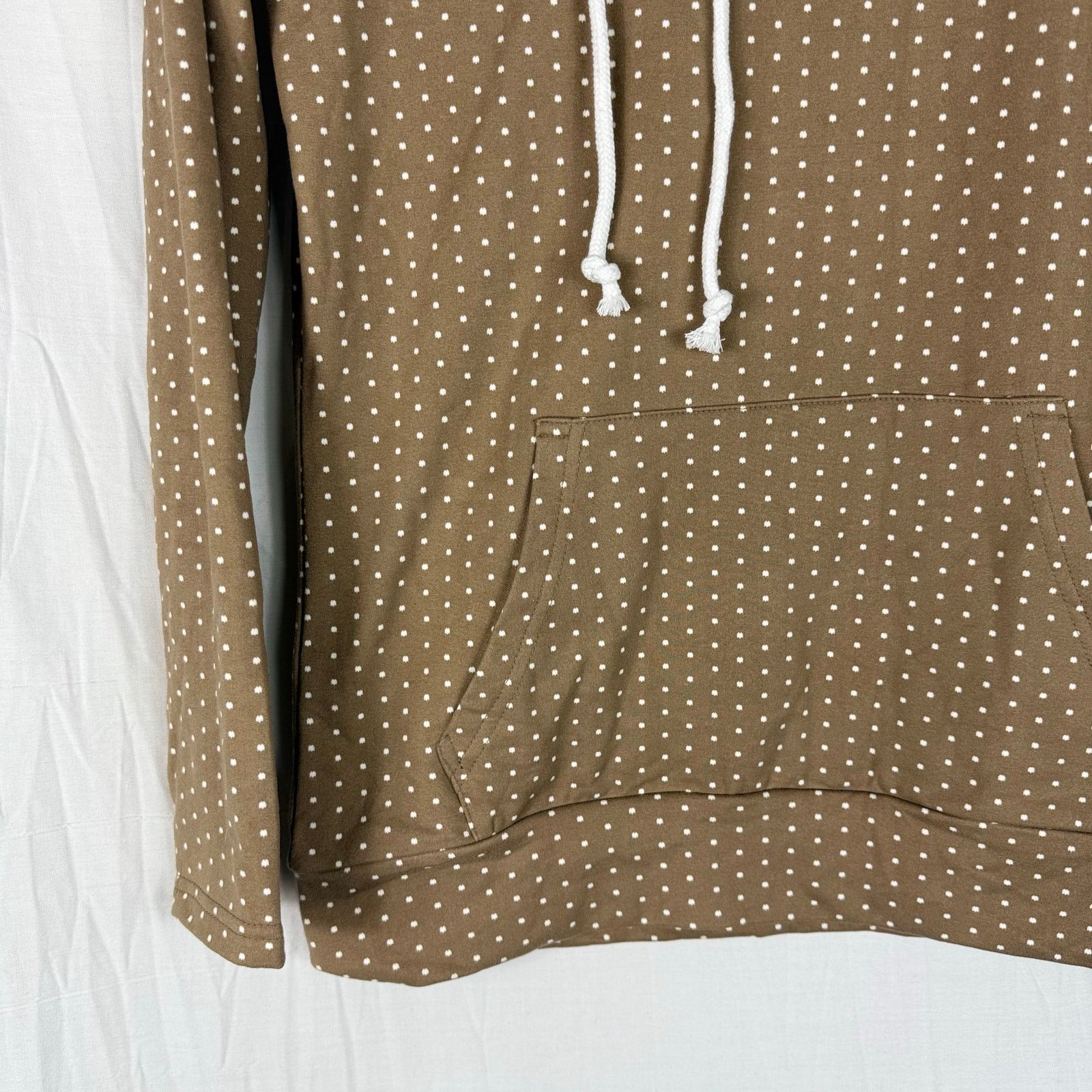 Other NWT Michelle Mae Polka Dot Sweater Brown Sm Cowl Neck Pocket Size S / US 4 / IT 40 - 3 Thumbnail