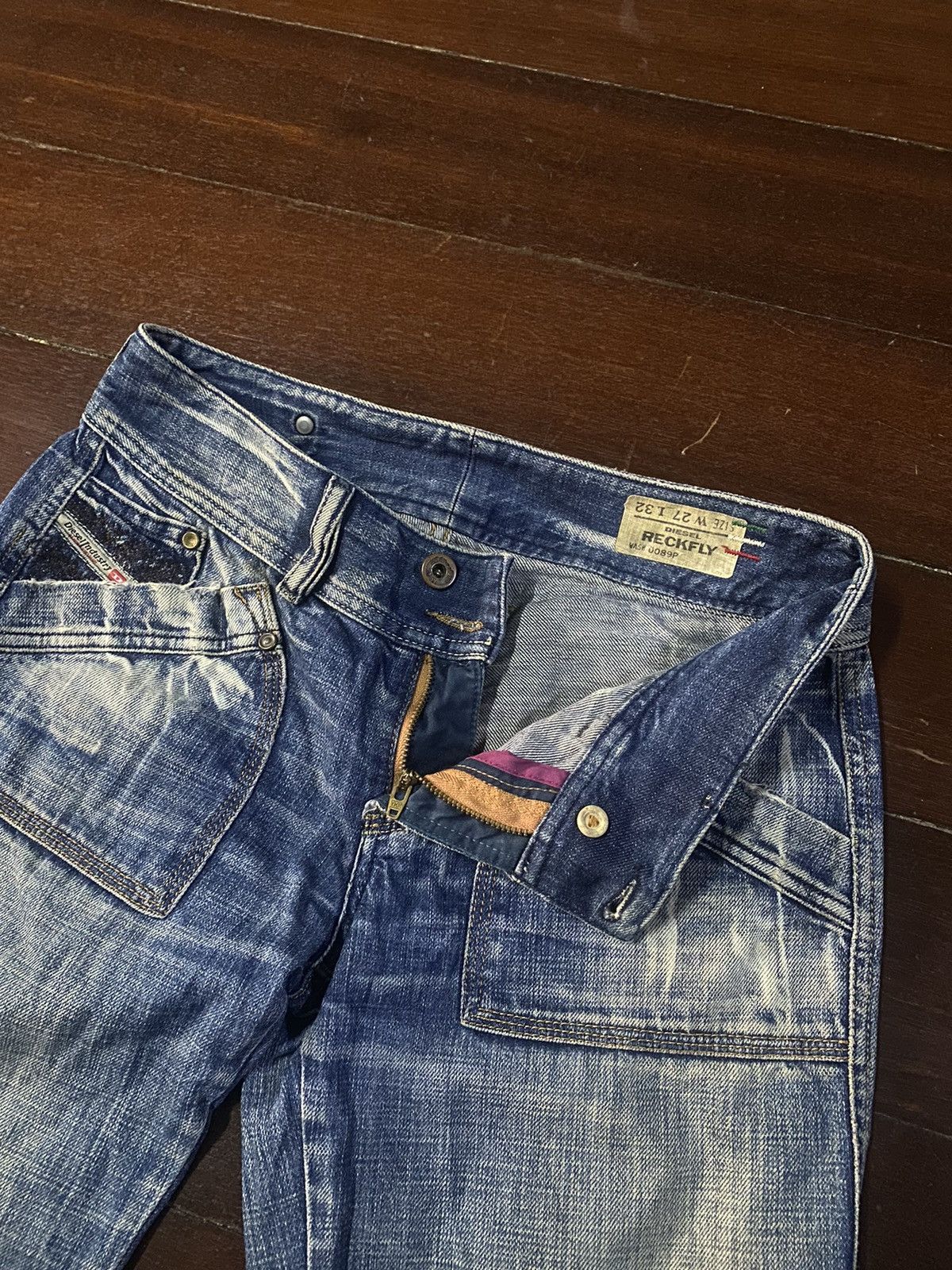 Designer × Diesel Fire 🔥 DIESEL RECKFLY made in italy distressed nice faded Size 30" / US 8 / IT 44 - 9 Thumbnail