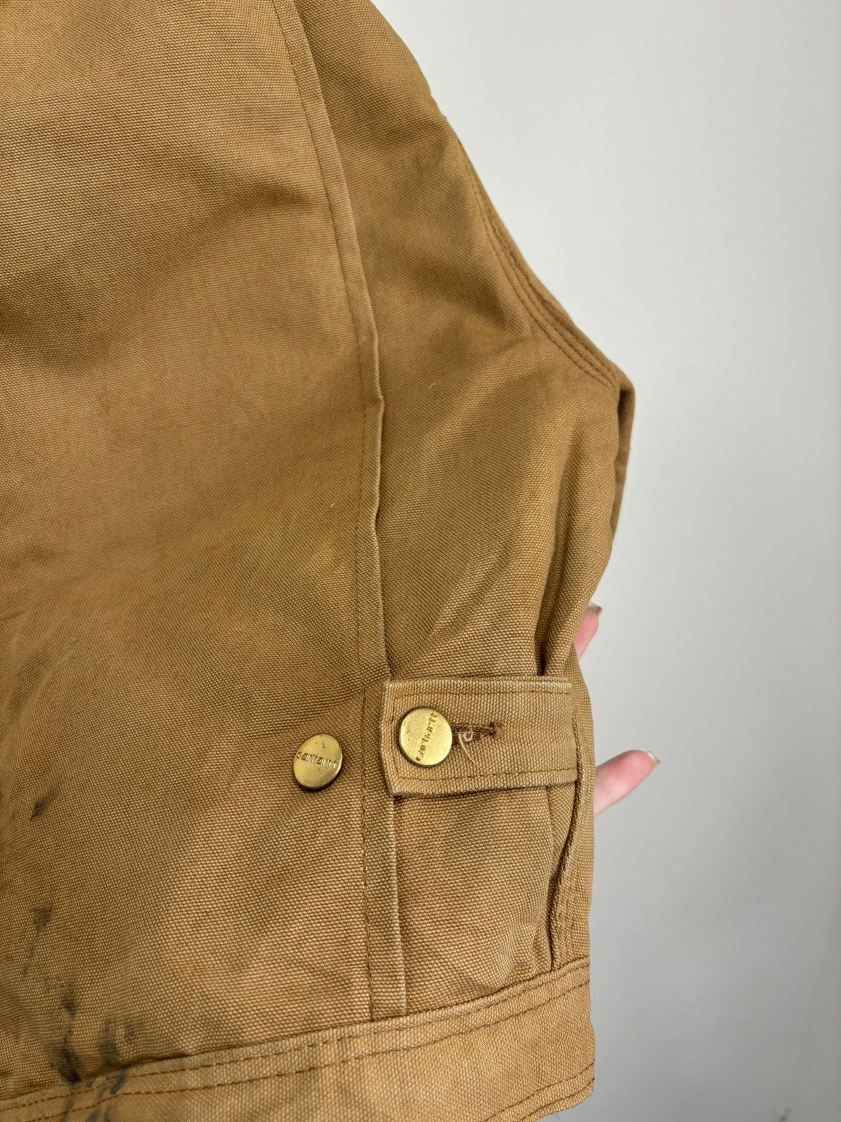 Carhartt Vintage 90s Carhartt Y2K Work Hype Cropped Detroit Jacket Size US L / EU 52-54 / 3 - 21 Thumbnail