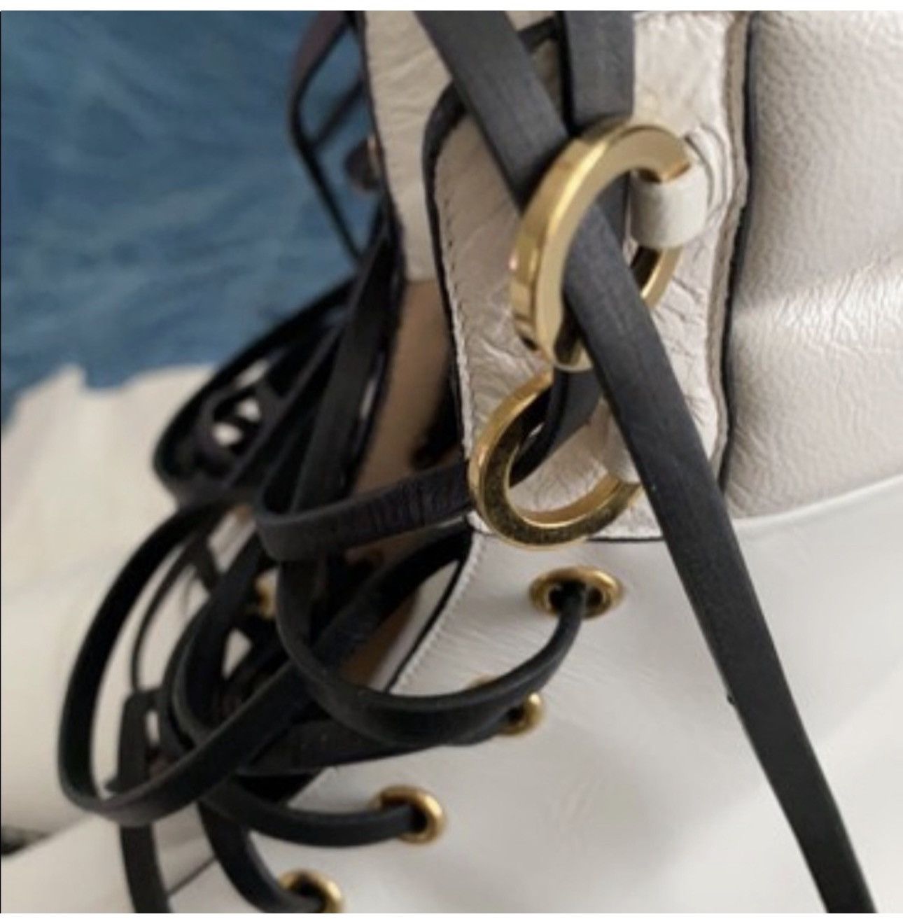 Stuart Weitzman Stuart Weitzman white leather "Lexy" combat boots Size US 7 / IT 37 - 5 Thumbnail