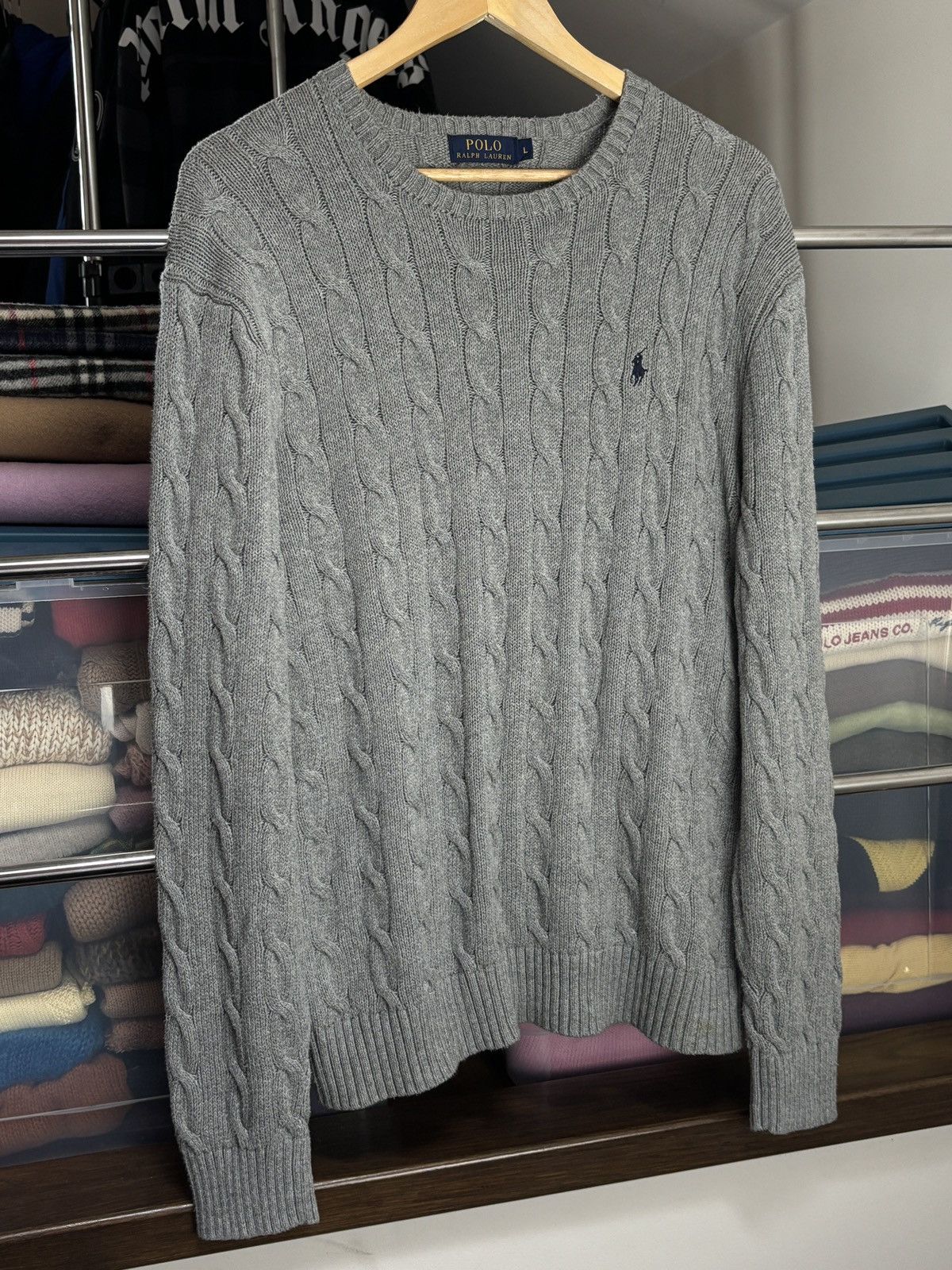 Polo Ralph Lauren Polo Ralph Lauren Classic Cable Knit Sweater Vintage Size US L / EU 52-54 / 3 - 2 Thumbnail