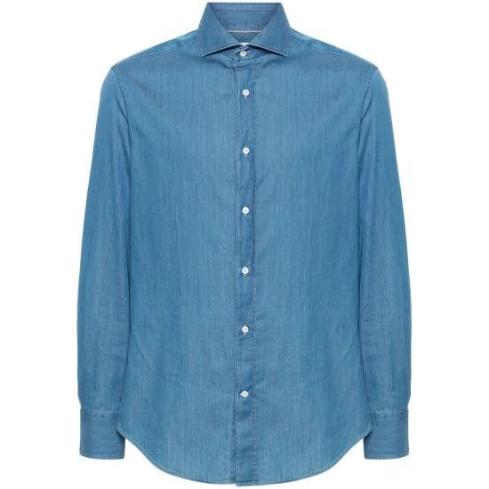 Brunello Cucinelli BRUNELLO CUCINELLI Men Long Tops MR6831718 C001 BLUE Size US L / EU 52-54 / 3 - 1 Thumbnail