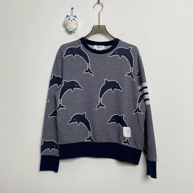 Thom Browne Thom Browne Dolphin four-striped sweatshirt 2503-Nextarrow Size US M / EU 48-50 / 2 - 1 Thumbnail