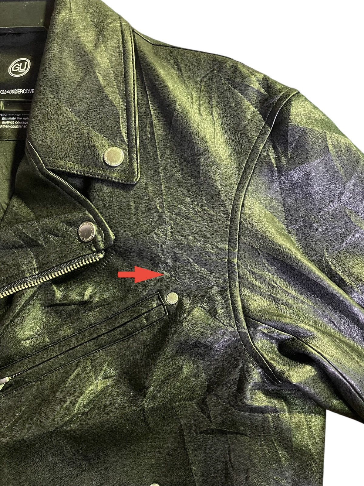 GU × Undercover GU UNDERCOVER Faux Leather Rider Jacket - Rare Collab Size US S / EU 44-46 / 1 - 6 Thumbnail