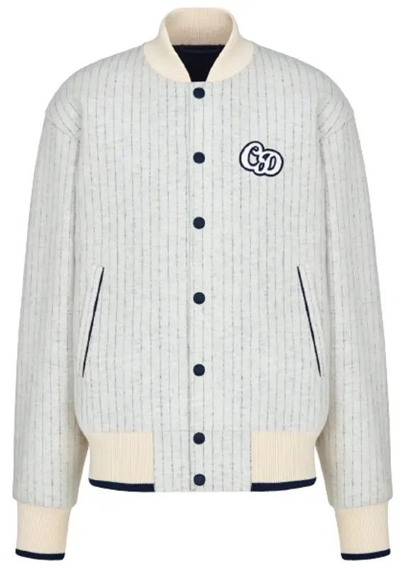 image of Dior O1W1Db10224 Ecru Wool And Cotton Jersey In Blanc, Men's (Size Medium)