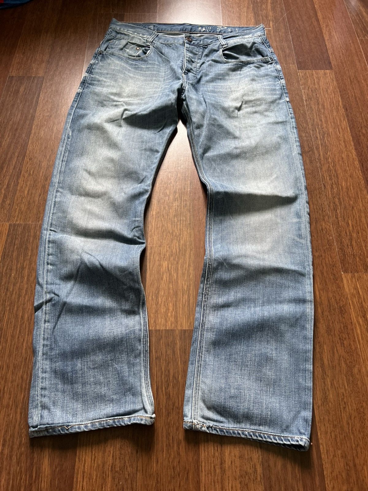 G-Star Vintage G-Star Raw 3301 Denim Men’s Jeans Faded Wash Size M Size US 33 - 9 Thumbnail