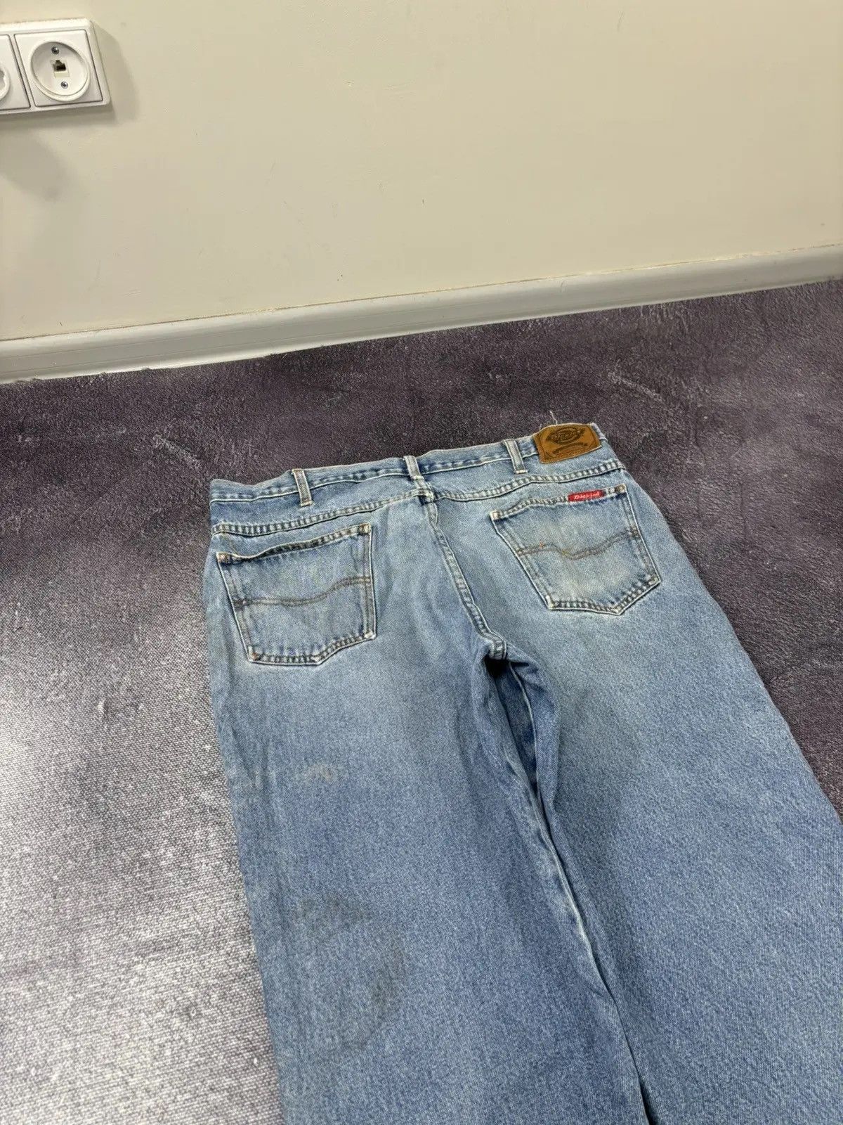 Dickies × Vintage Vintage 90s Dickies Faded Light Blue Work Denim Baggy Jeans Size US 38 / EU 54 - 4 Thumbnail