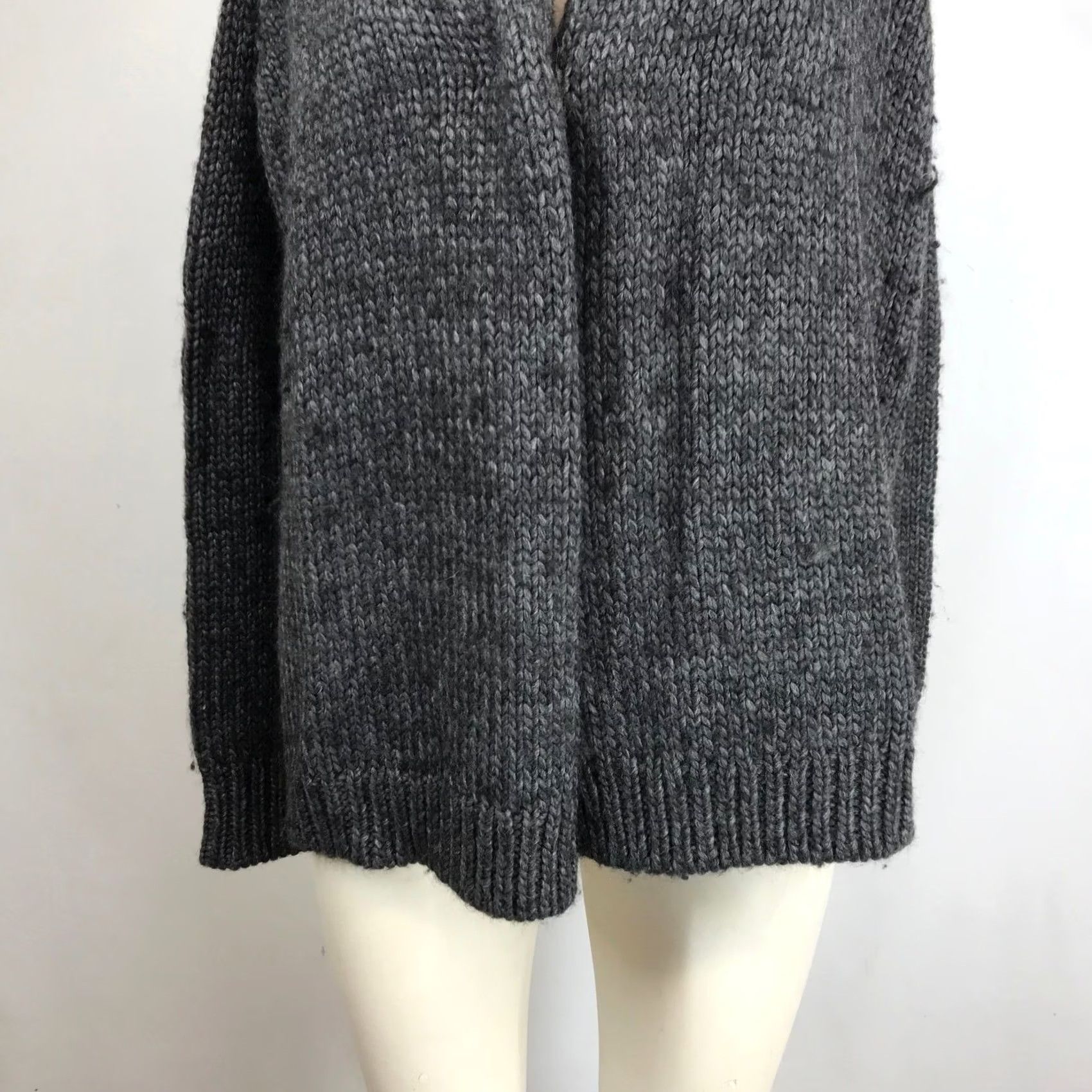Joie Joie Knit Cardigan Sweater XS Charcoal Gray Shawl Collar Alpaca Blend Size XS / US 0-2 / IT 36-38 - 3 Thumbnail