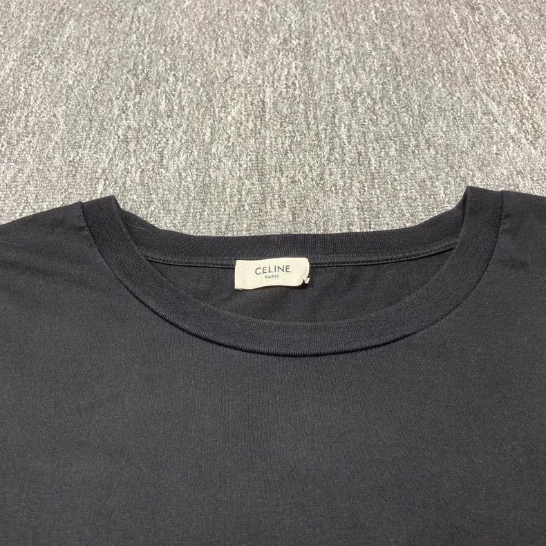 Celine Celine Black Short Sleeve Logo Tshirt Size US S / EU 44-46 / 1 - 5 Thumbnail