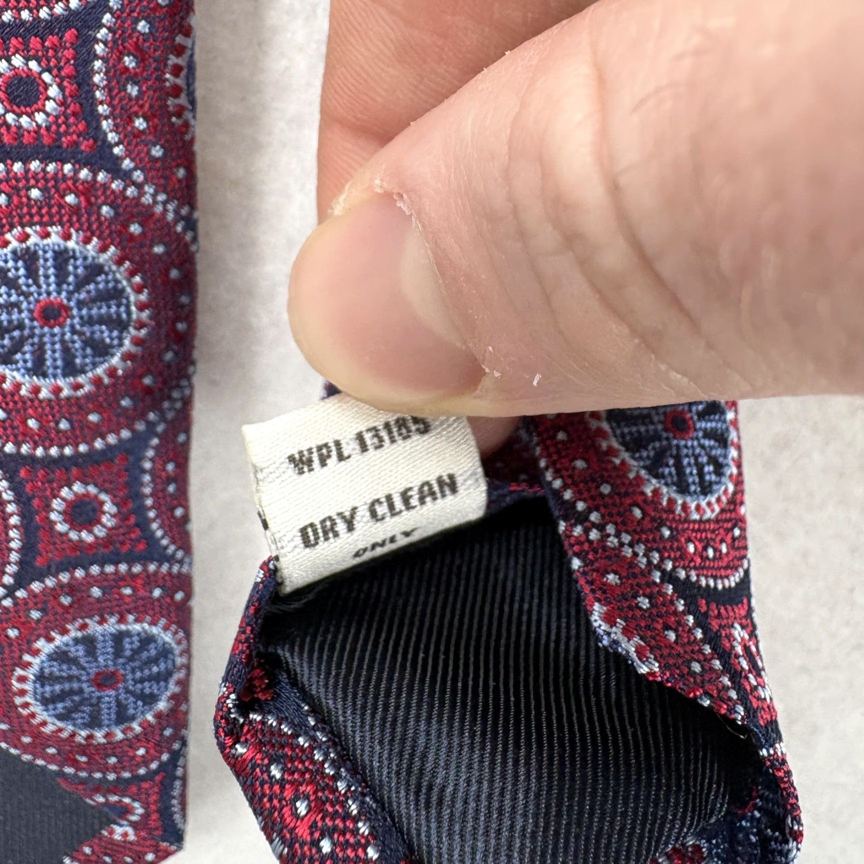 Joseph Abboud Joseph Abboud Tie Mens Red 100% Silk Geometric Designer Business Formal Neckwear Size ONE SIZE - 3 Thumbnail