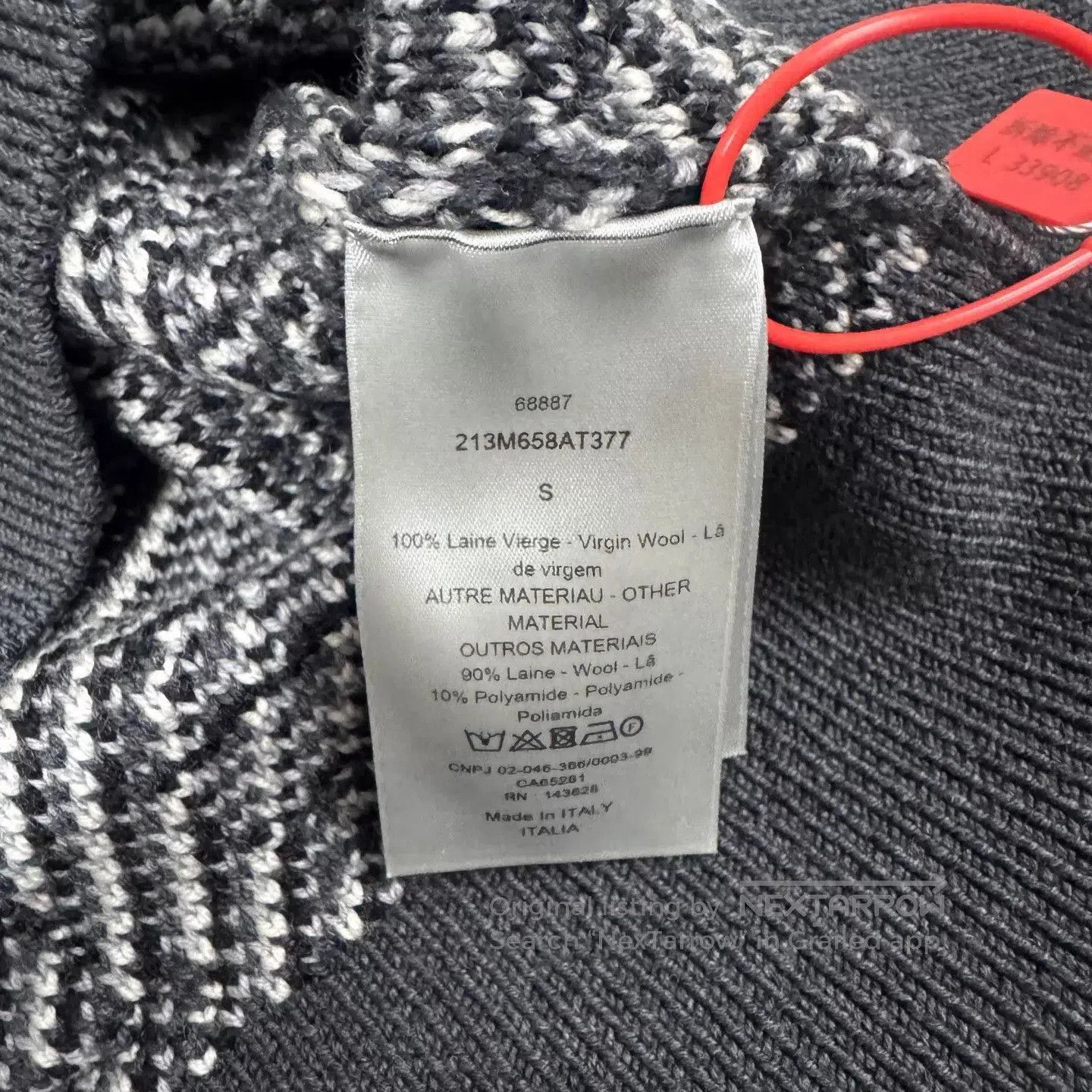 Dior Black Patterned Knit Sweater Size S. Size US S / EU 44-46 / 1 - 7 Thumbnail