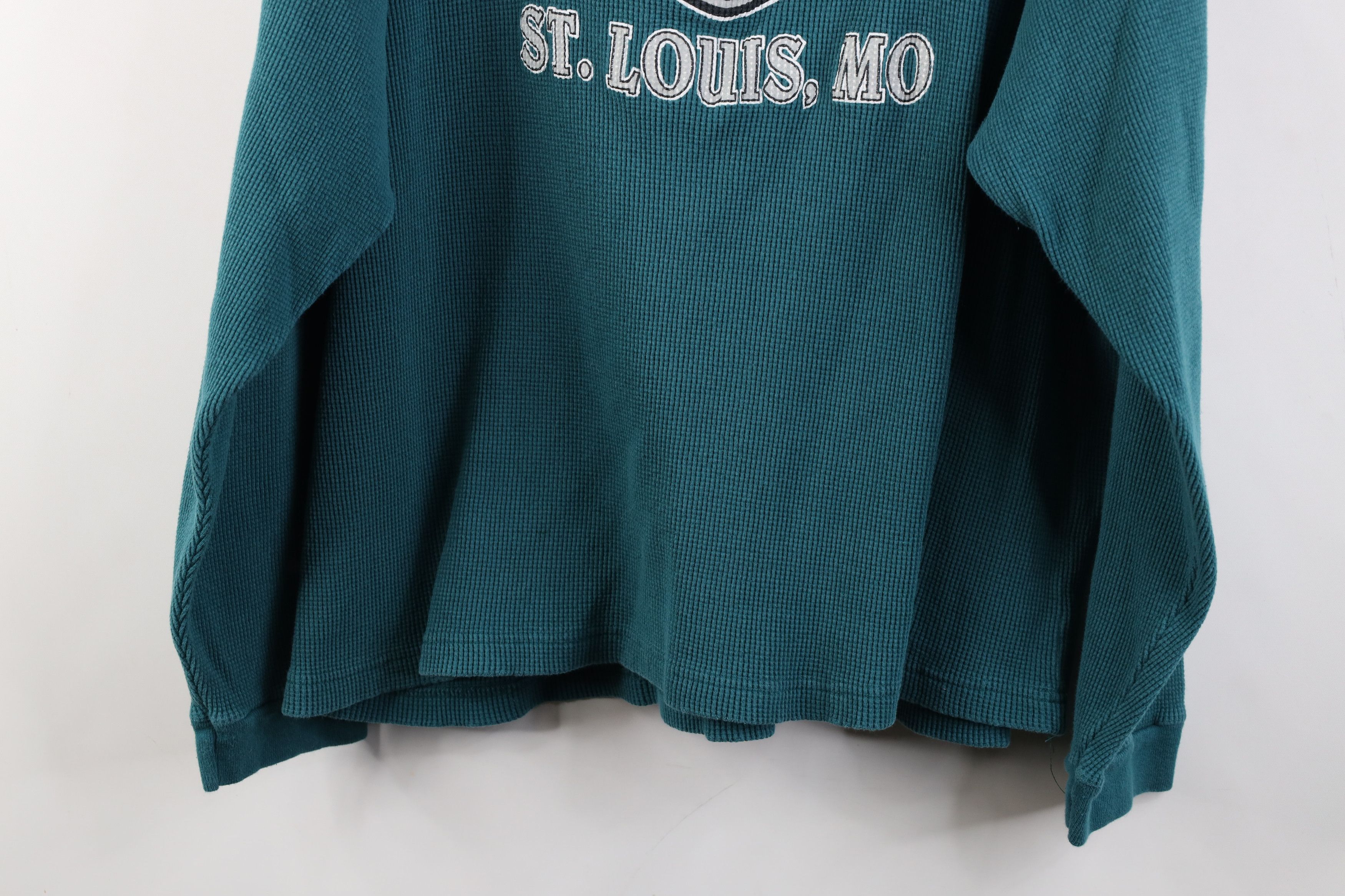 Harley Davidson Vintage 90s Harley Davidson Waffle Knit Henley T-Shirt USA Size US XXL / EU 58 / 5 - 13 Thumbnail