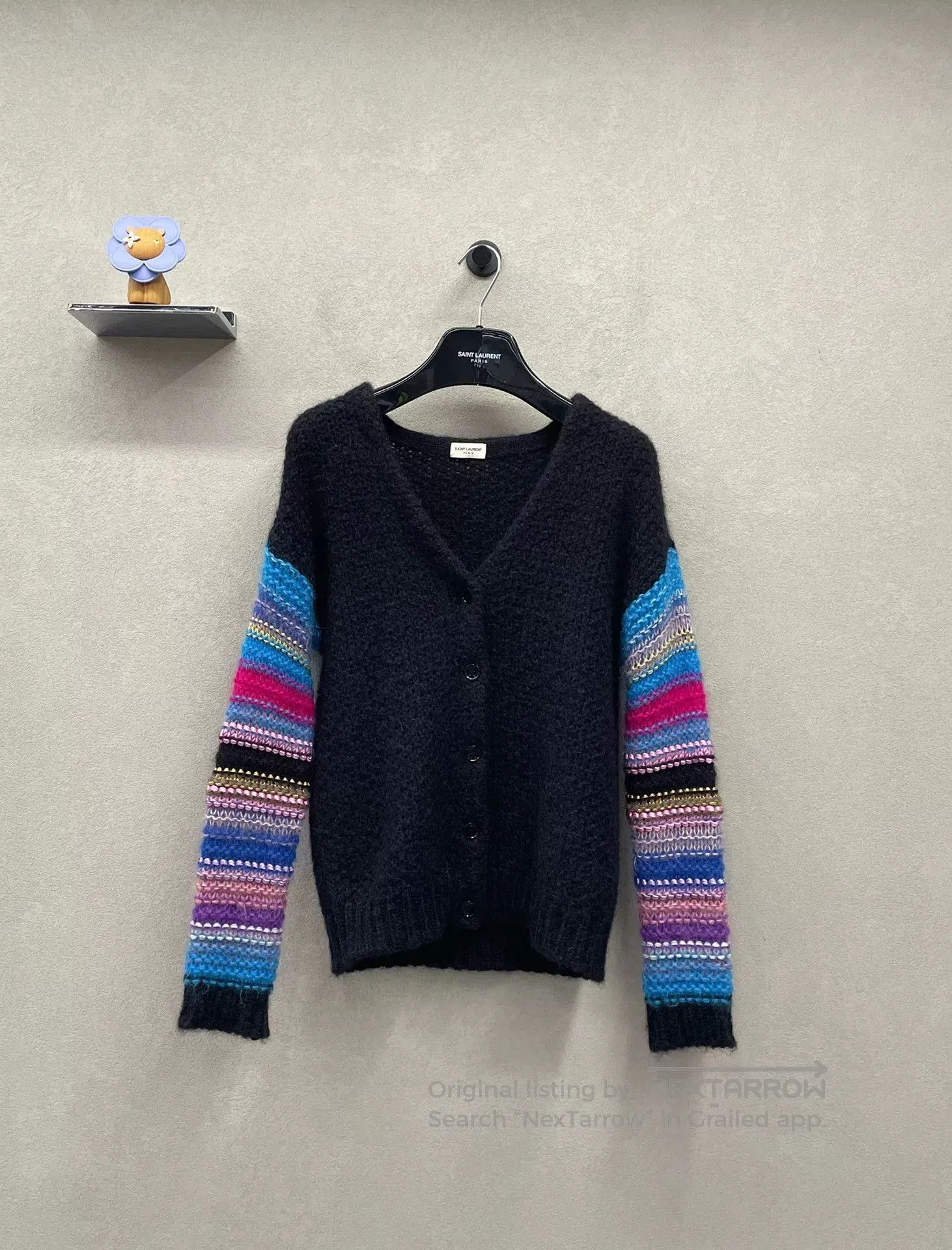 Saint Laurent Paris Saint Laurent Black Knit Cardigan. Size XS / US 0-2 / IT 36-38 - 1 Thumbnail