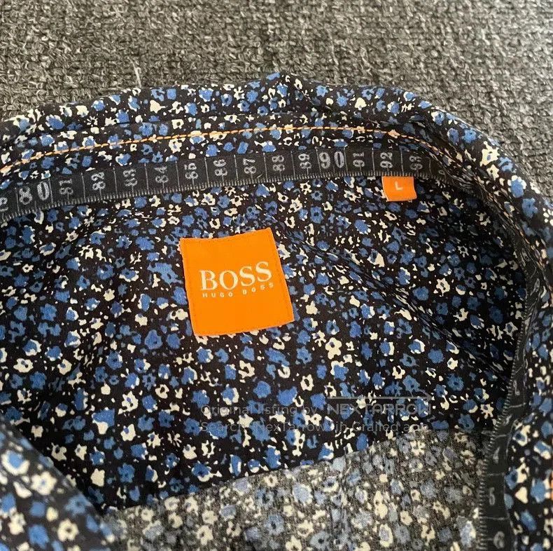 Vintage Hugo Boss Floral Pattern Long Sleeve Shirt. Size US L / EU 52-54 / 3 - 3 Thumbnail