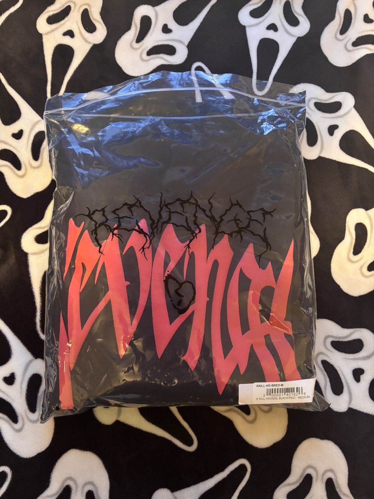 image of Revenge X Kill Hoodie Black/red L /, Men's (Size Medium)