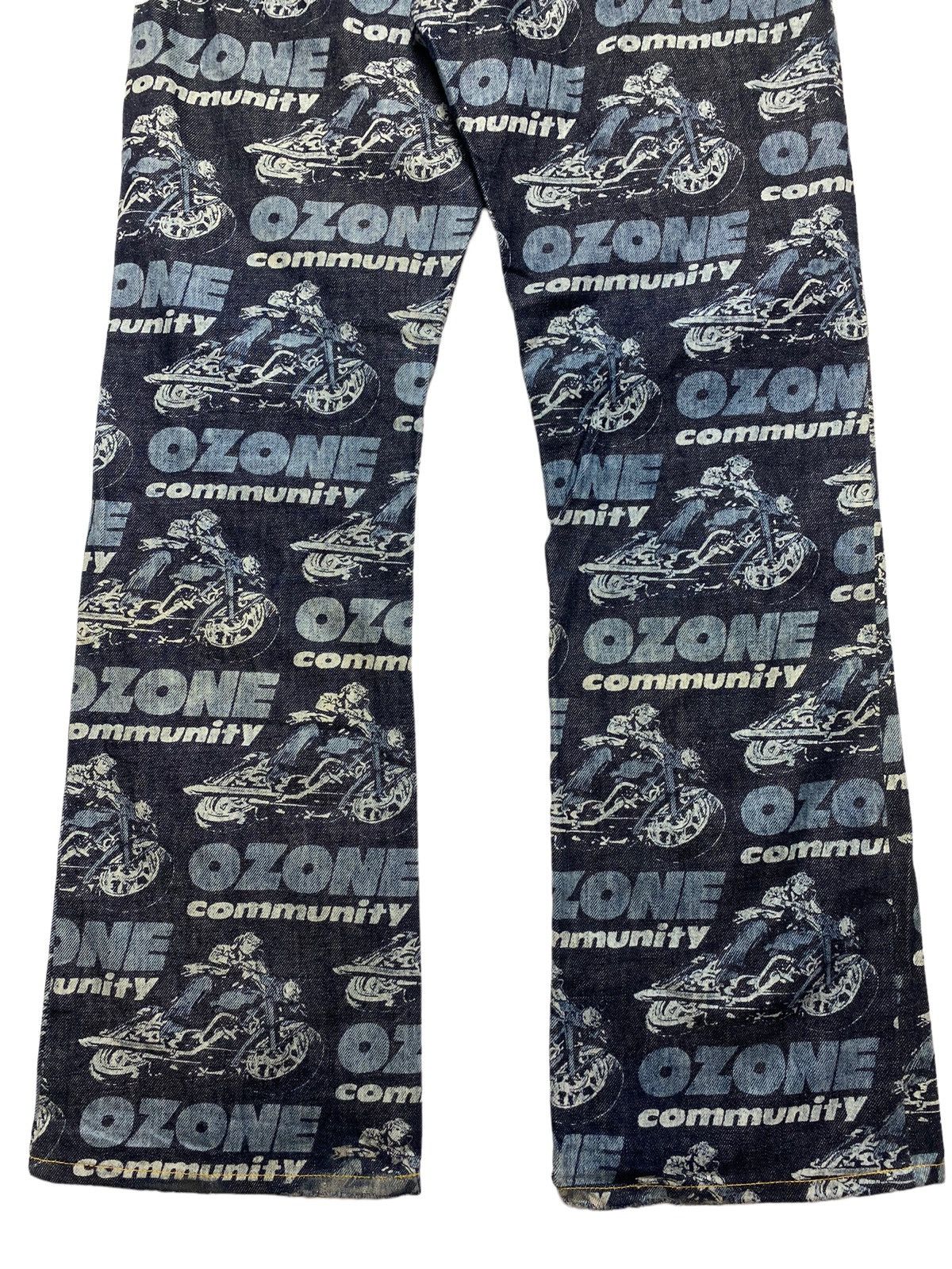 Hysteric Glamour 1990s Ozone Community - Multi Printed Biker Flared Denim Size US 29 - 6 Thumbnail
