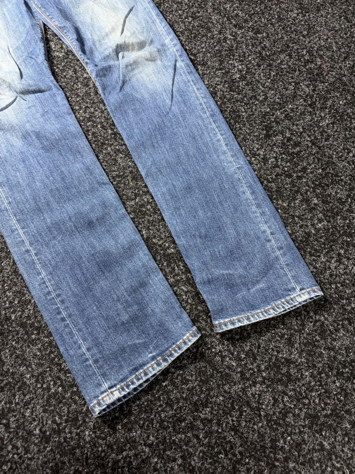 Giorgio Armani 00s AJ Armani Jeans J06 Slim Fit Dirty Distressed Jeans Size US 33 - 3 Thumbnail