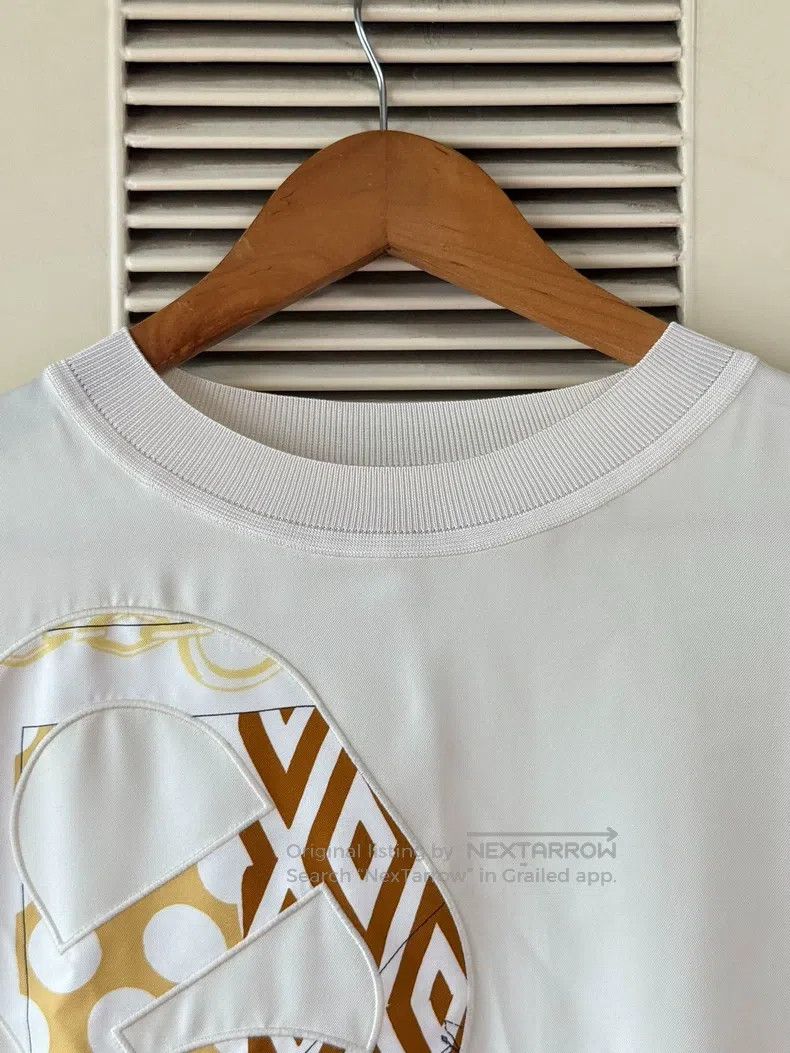 Hermes Hermes silk short sleeve T-shirt, cream white with gold pr Size XS / US 0-2 / IT 36-38 - 3 Thumbnail
