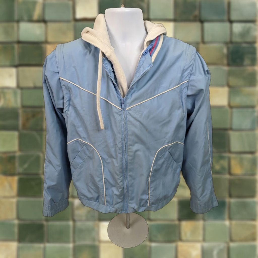 Vintage VINTAGE JC Penney Windbreaker Lined With Hoodie Jacket Coat Womens Size Large Size L / US 10 / IT 46 - 1 Thumbnail