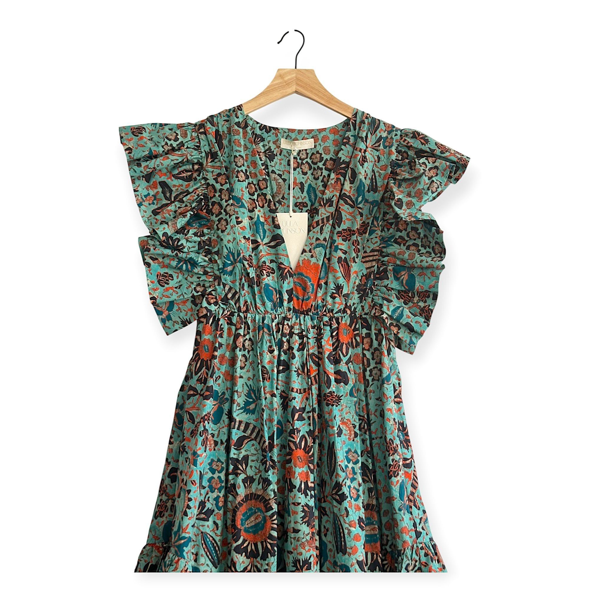 Ulla Johnson Ulla Johnson Delila Dress Jade Floral Print Cotton Midi Size Size S / US 4 / IT 40 - 10 Thumbnail