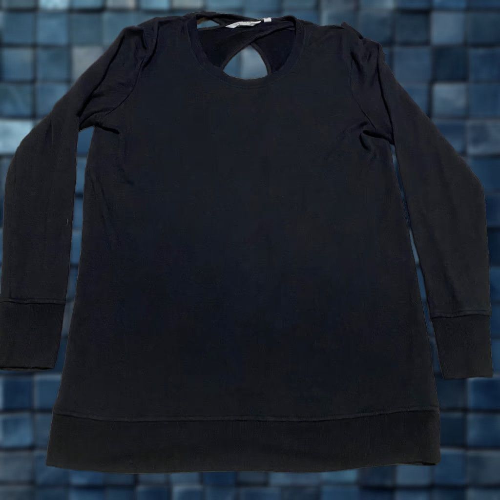 Athleta Athleta Sweatshirt Women M Black Solid Crew Neck Pullover Lightweight, Stretch, Breathable Activewear Yoga 1736 Size M / US 6-8 / IT 42-44 - 1 Thumbnail